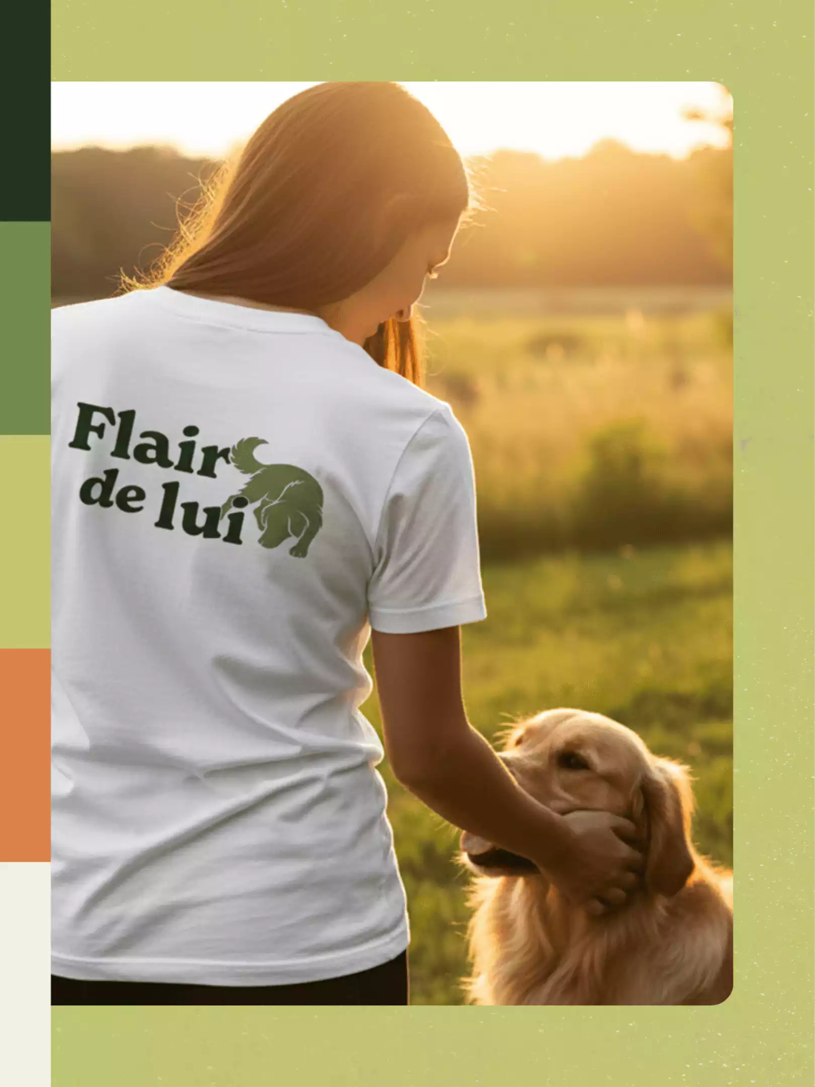 Identité visuelle Flair de lui, centre dédié à la relation humain-chien et à l'éducation canine