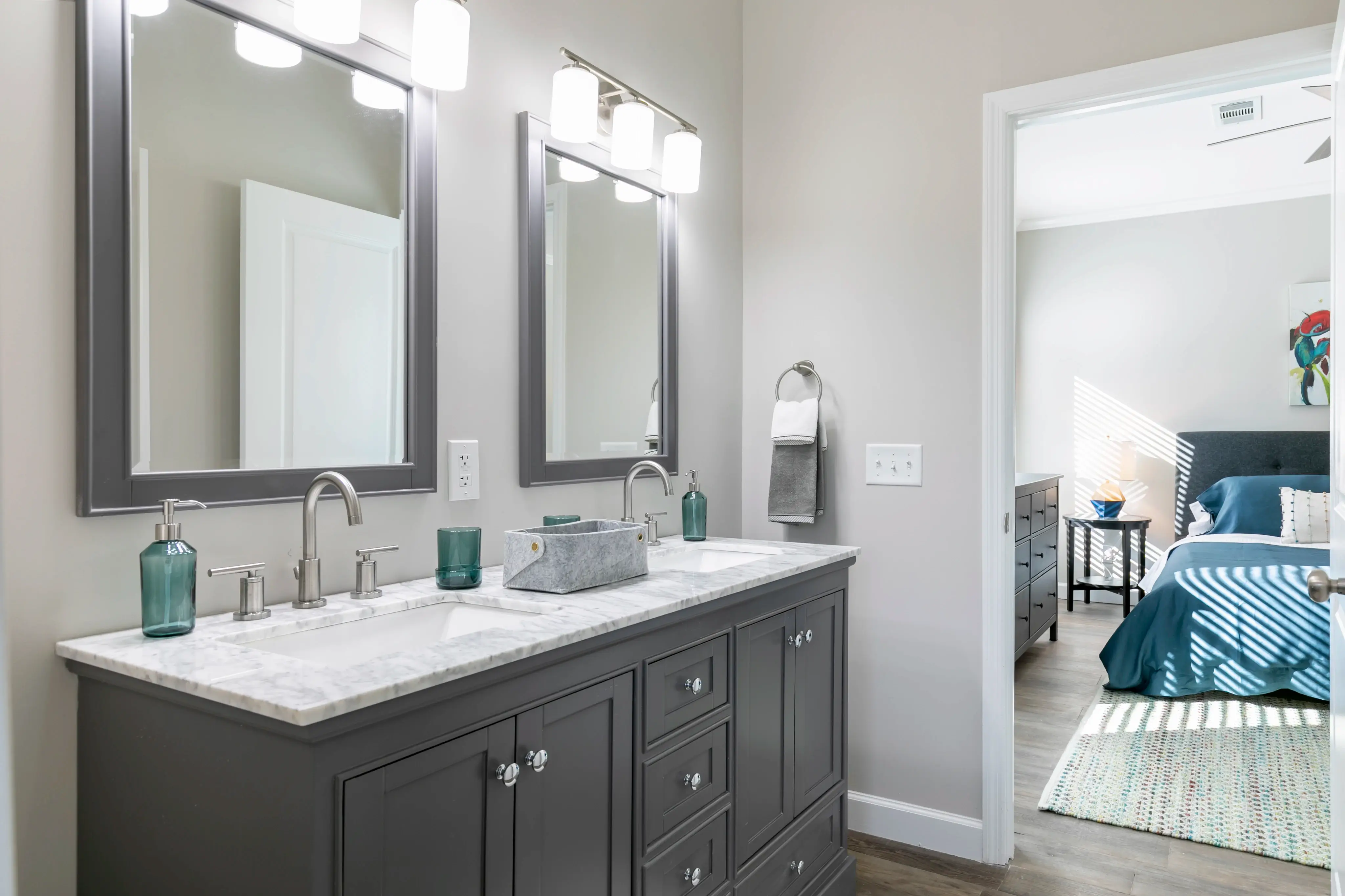 Modern modular home bathroom interior design