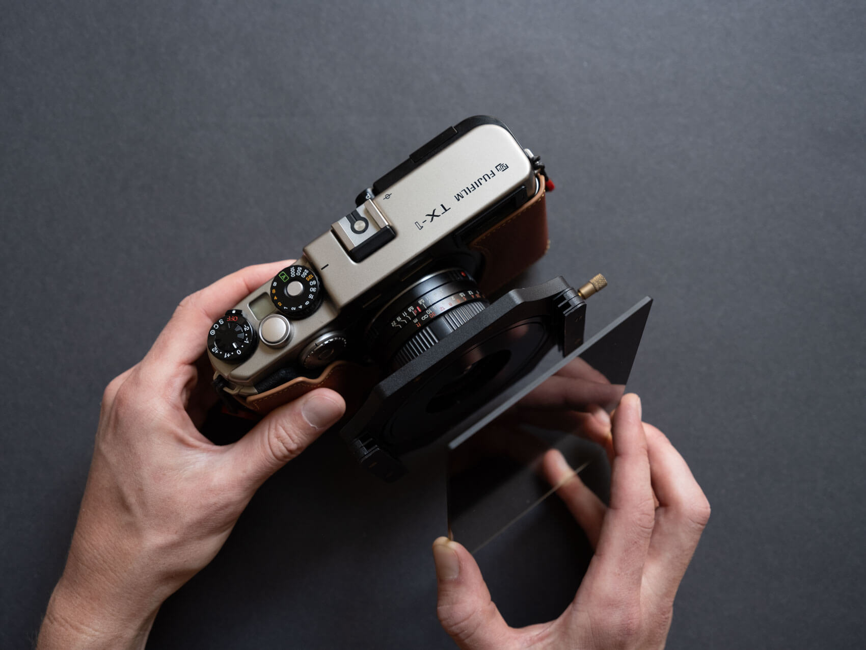 Fuji tx1 attaching the filter for ND filters photography in landscape photography