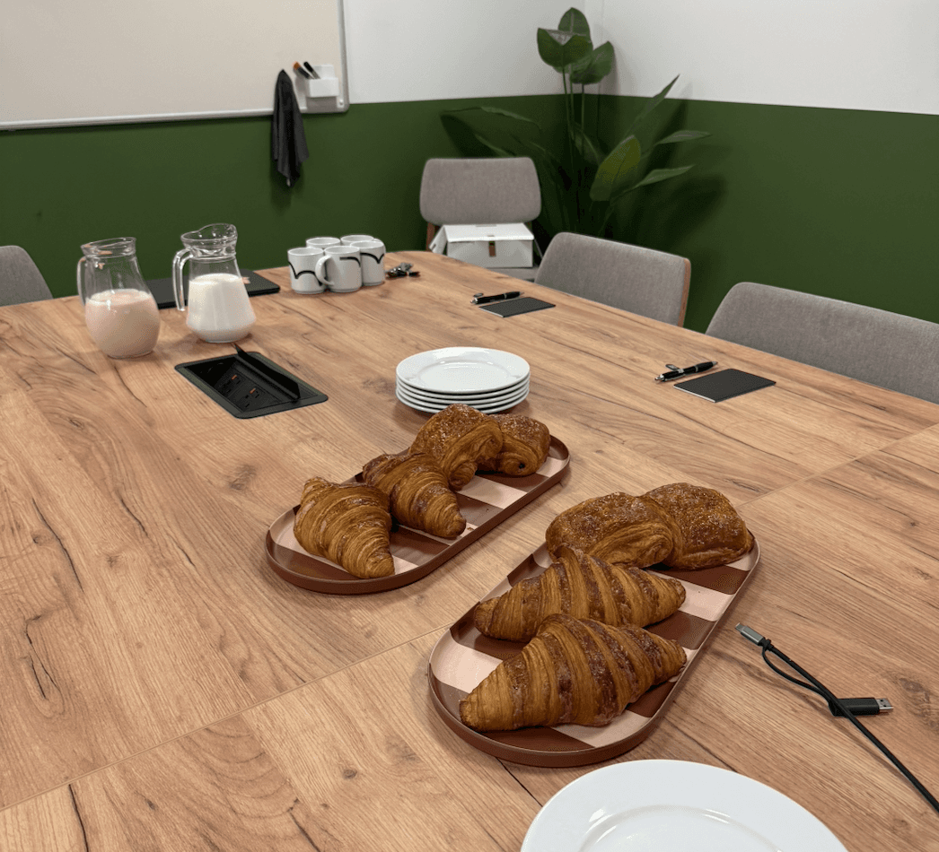 Croissants on a plate