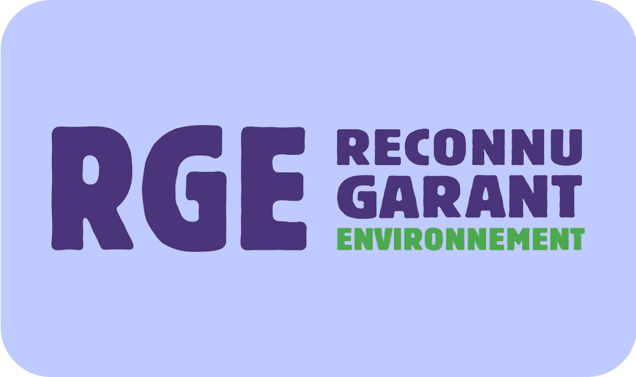 Logo RGE - Reconnu Garant Environnement dont Solarock est certifié, le label d’état et de l’ADEME