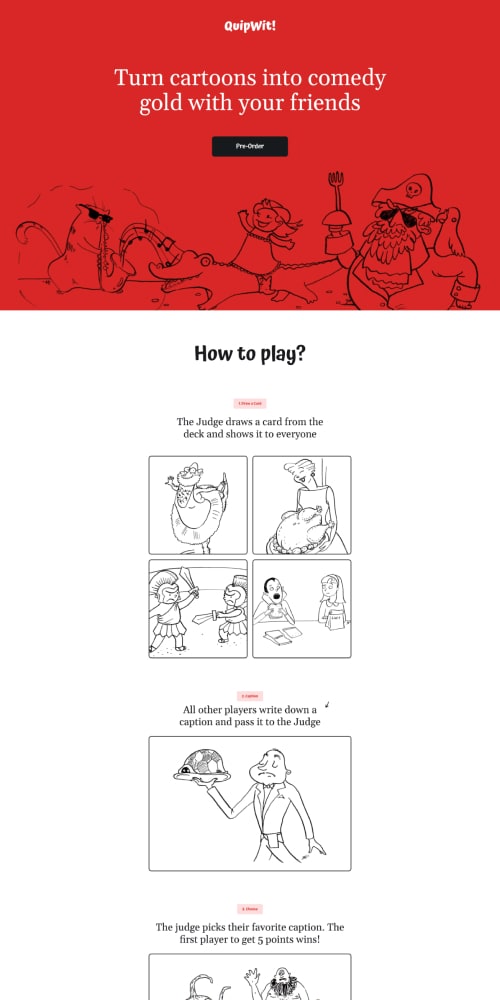 Web Development for Boardgame - QuipWit