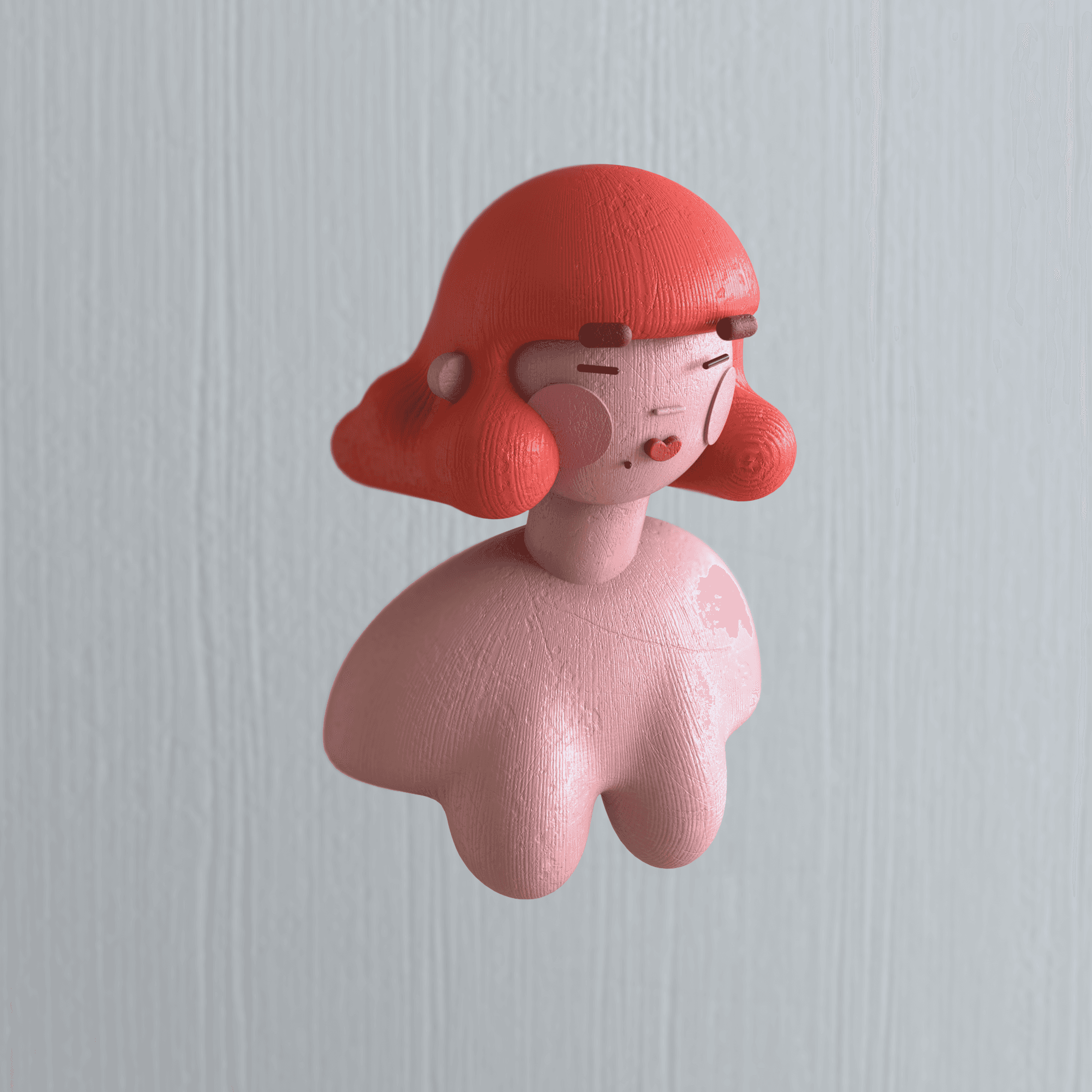 3D character of stylised female head