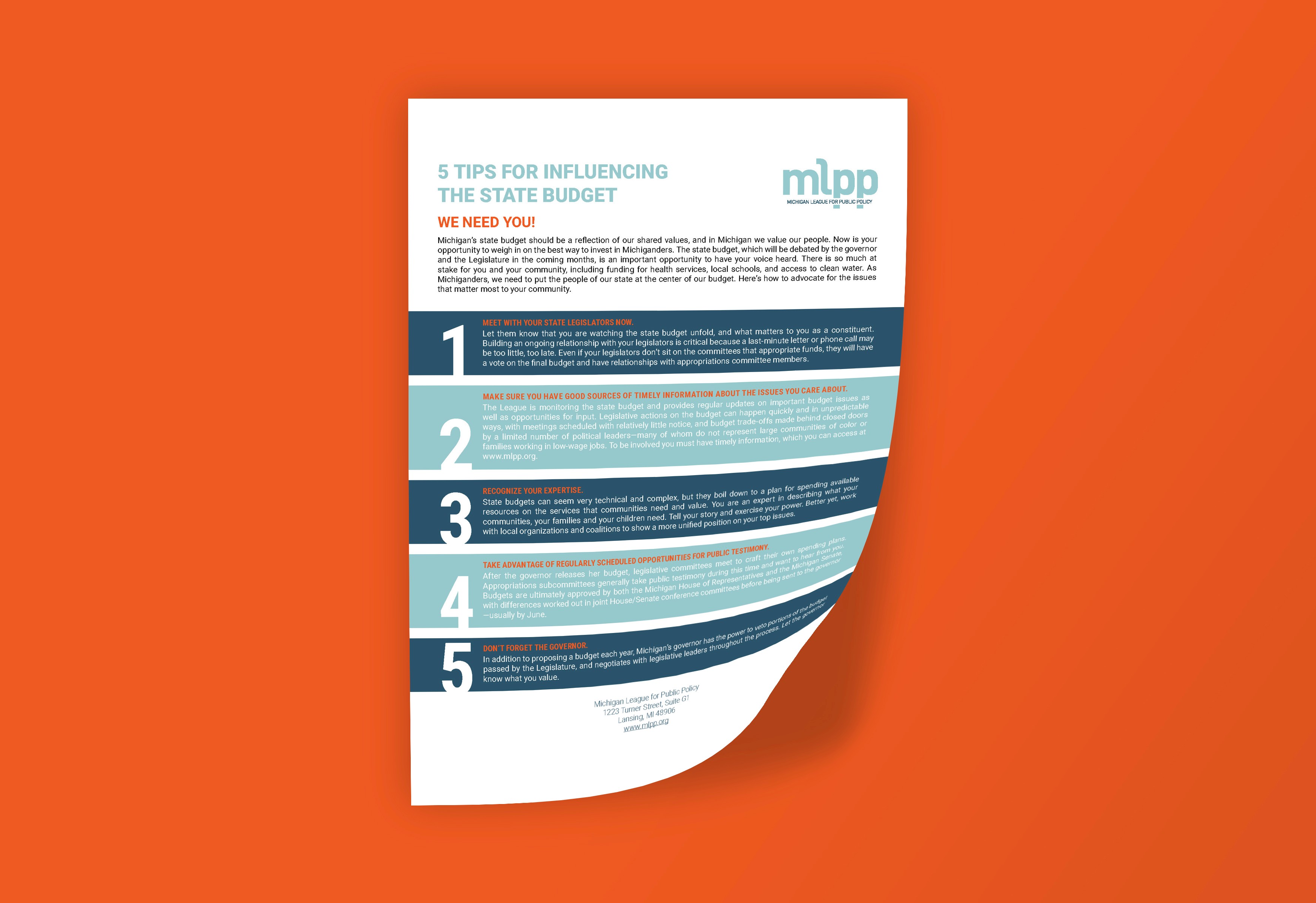 Mockup of flyer