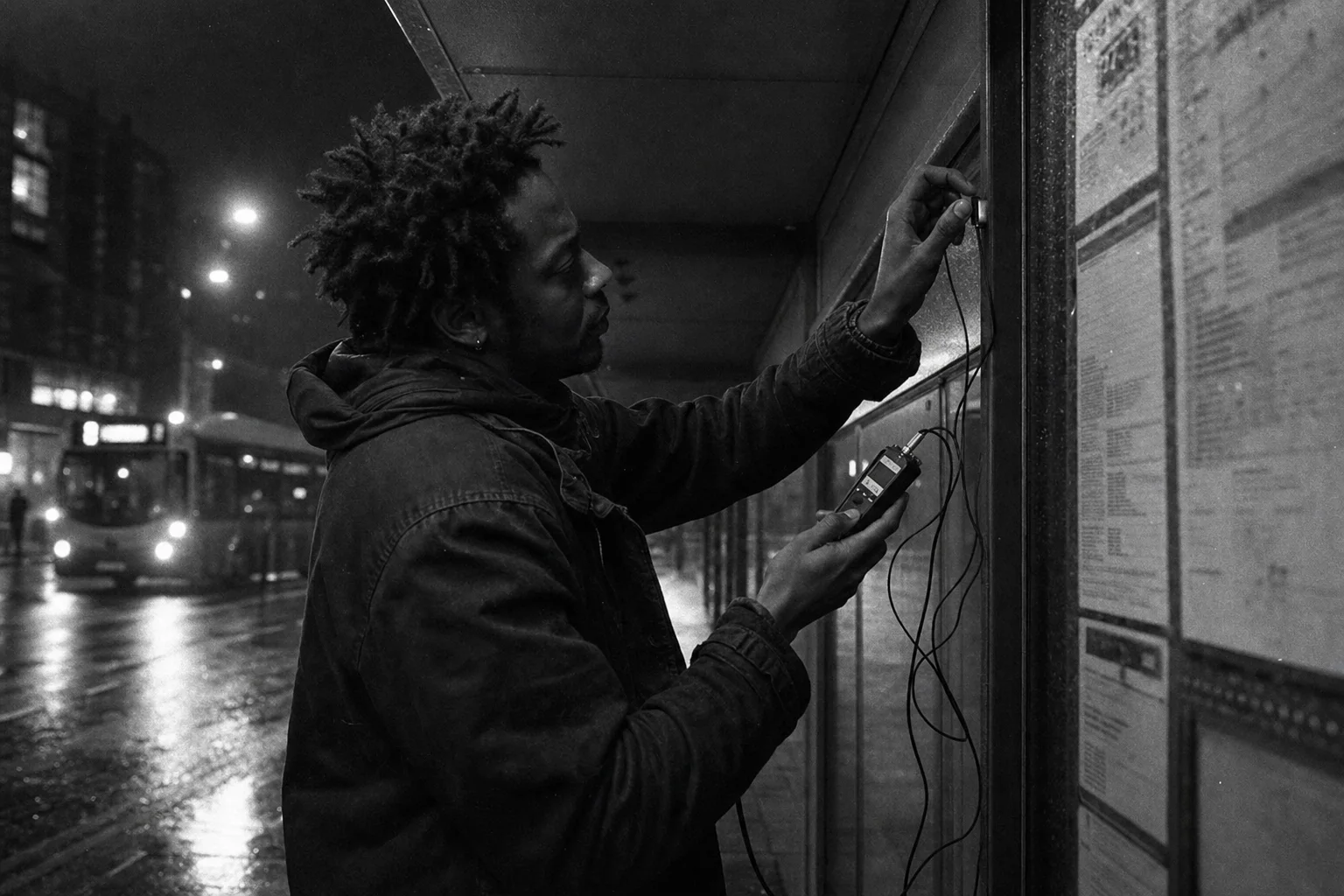 Night buses became the drum machine editorial photograph