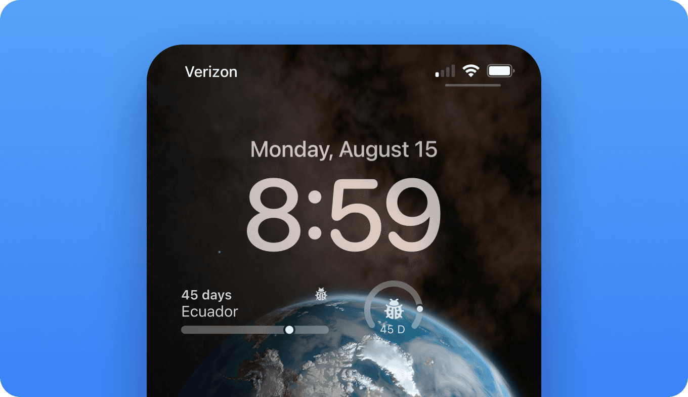 Home Screen WIdgets in Multiple Sizes