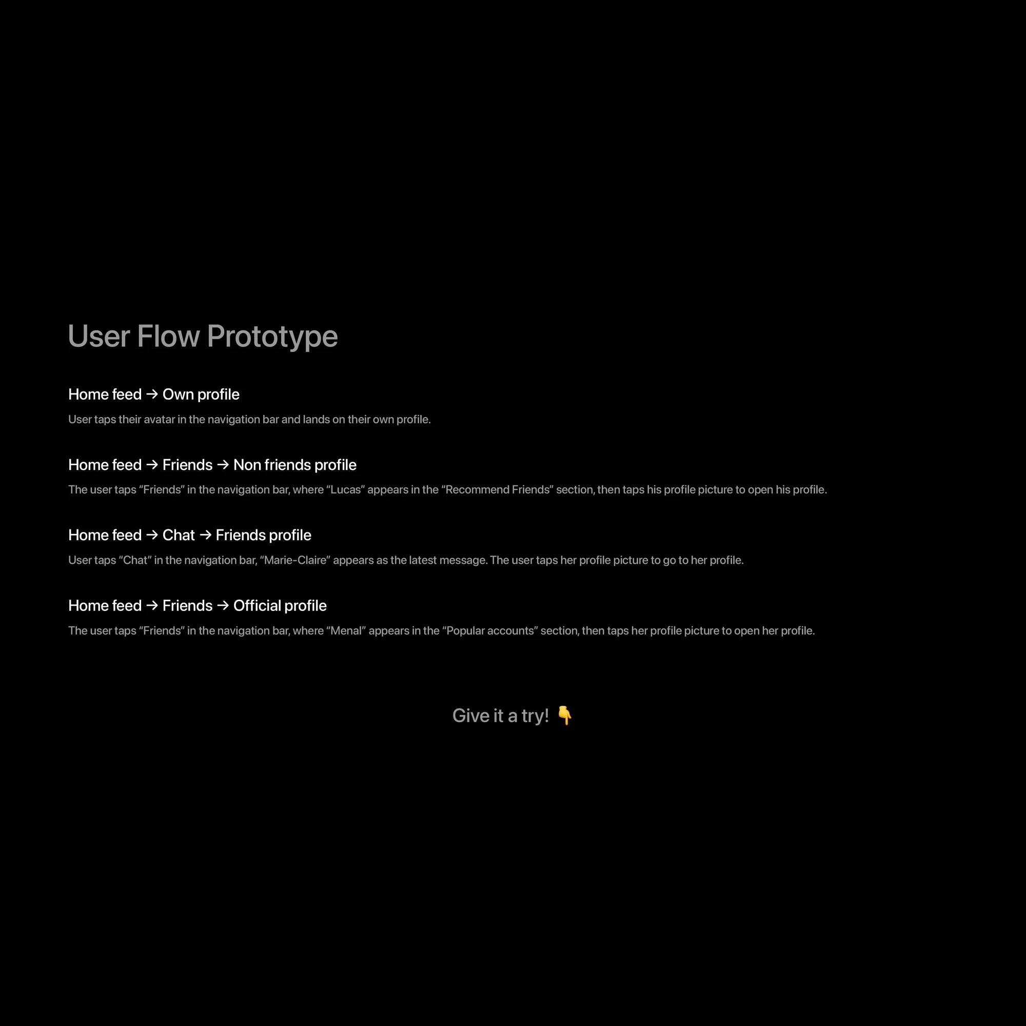 Prototype flow guide