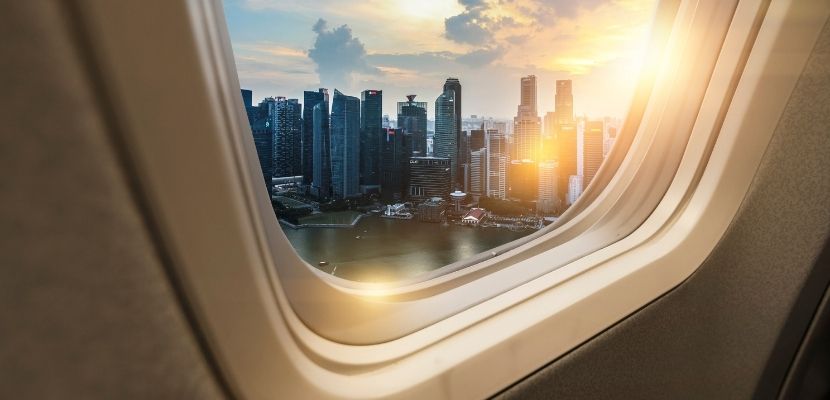 View from airplane window