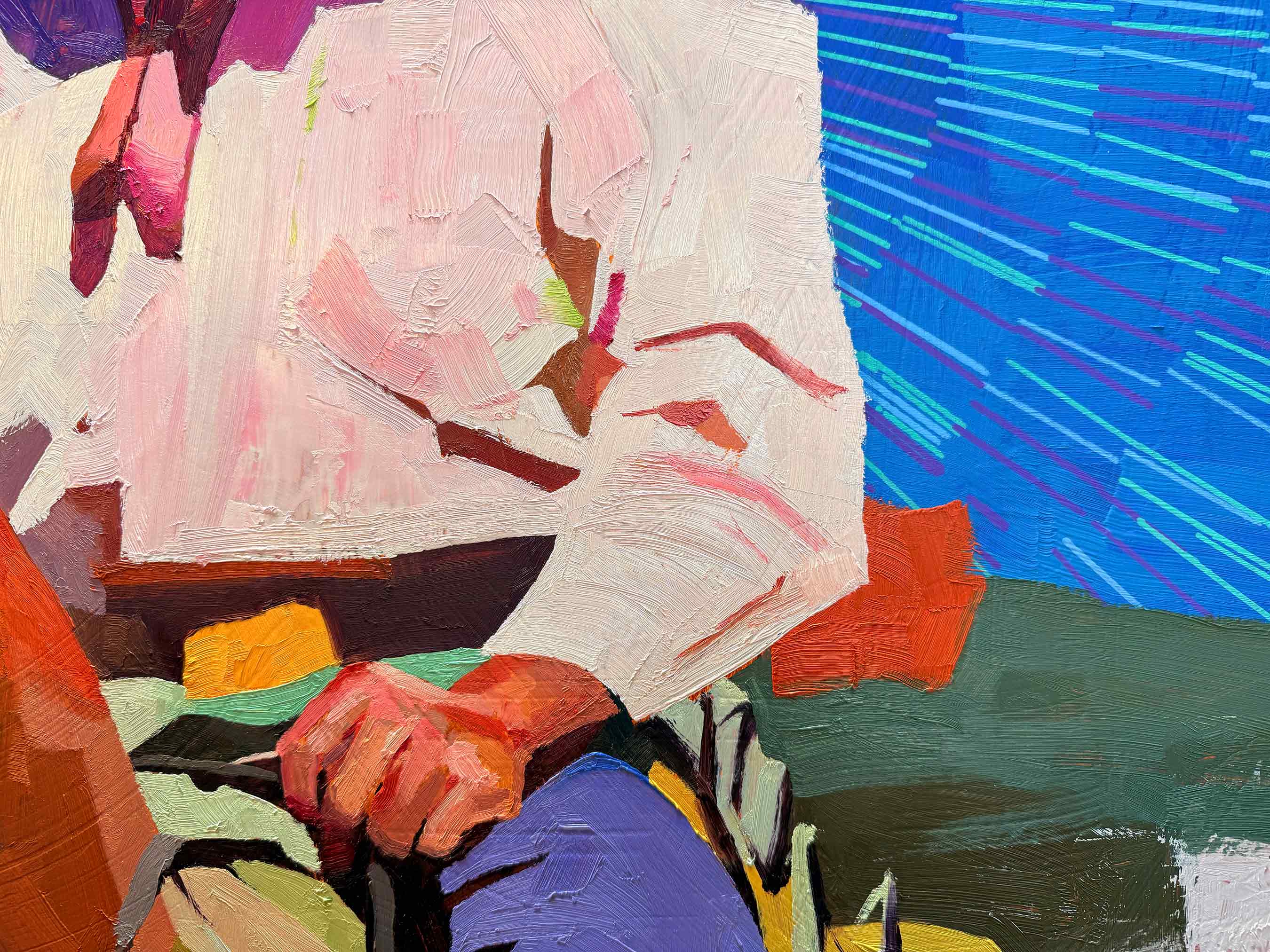 close up detail of cowboy hand