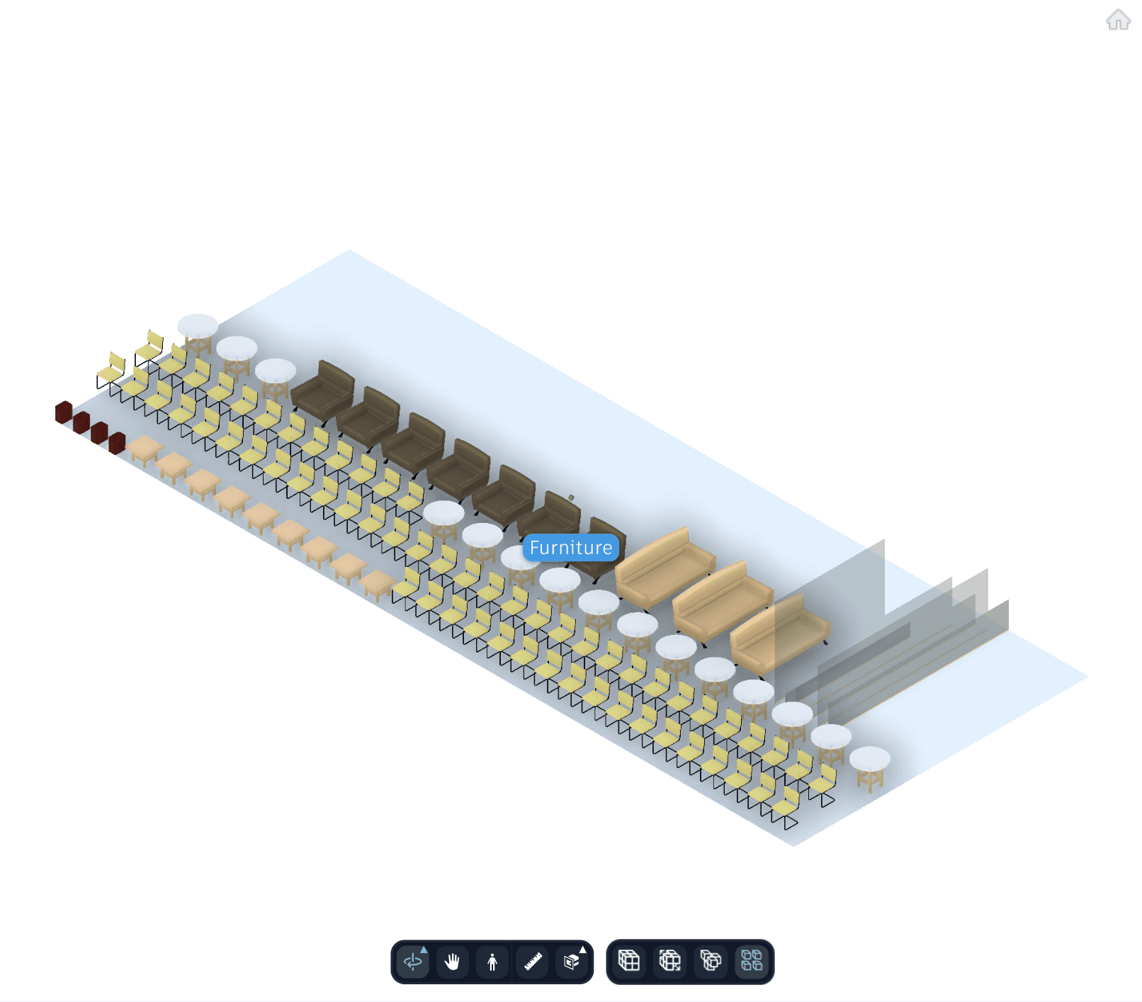 Furniture in a model