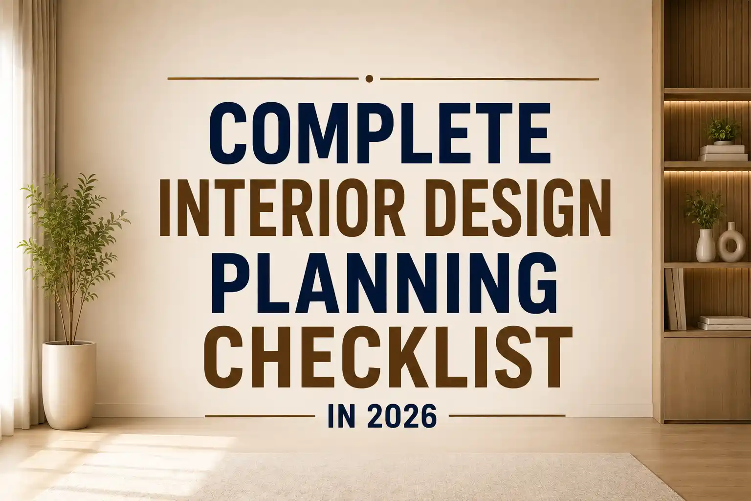 Complete Interior Design Planning Checklist in 2026