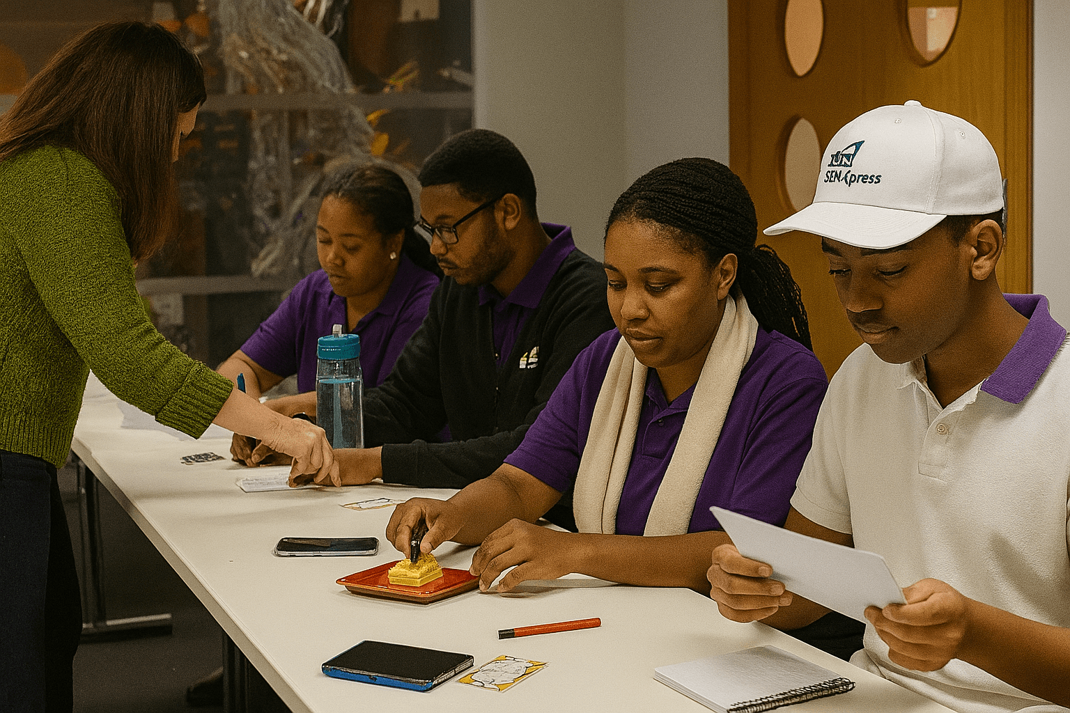 a woman with flowers