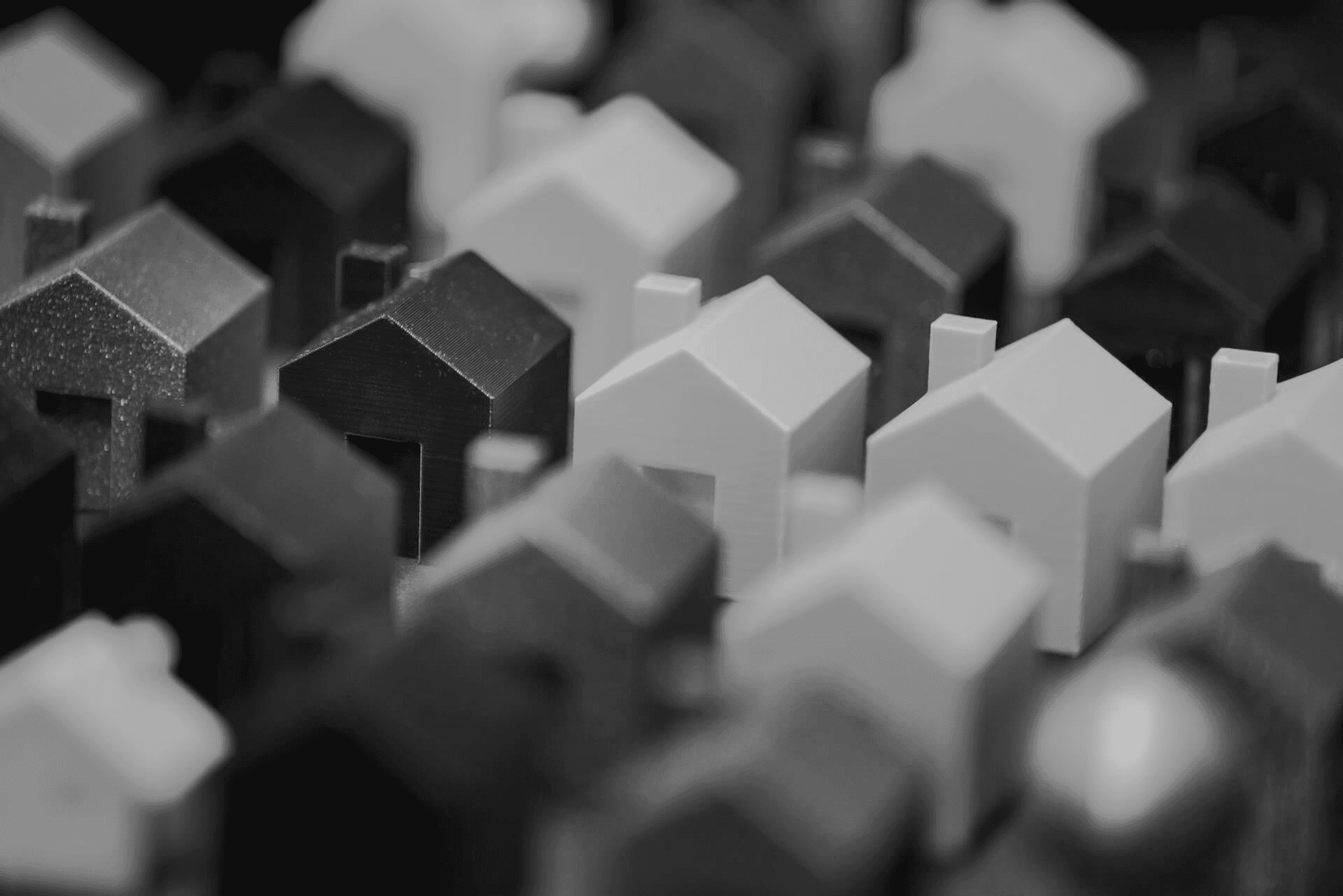 several tiny toy houses