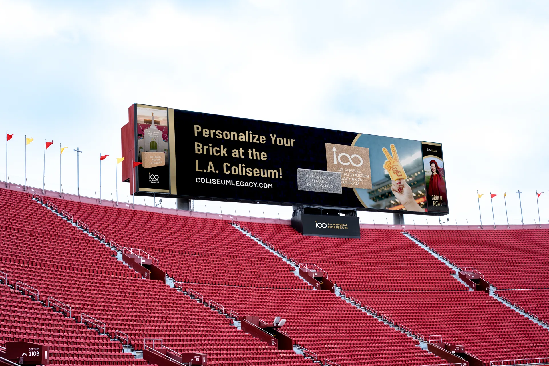 Digital billboards at the LAMC stadium, Part 1.