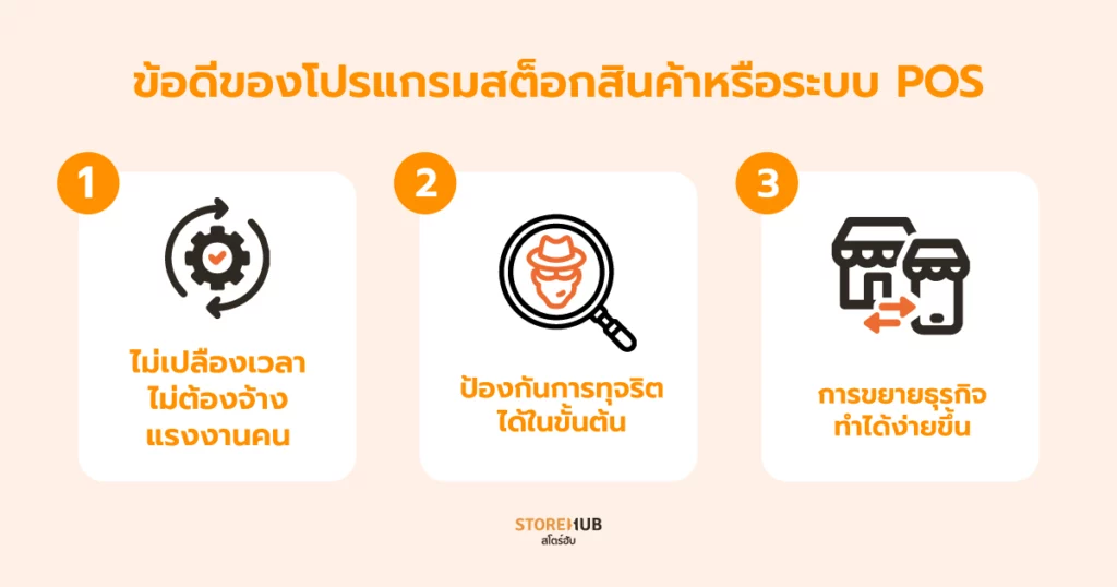 จัดการสต็อกสินค้าง่ายๆ ด้วยระบบ POS ไม่ง้อ Excel - ข้อดีของโปรแกรมสต็อกสินค้าหรือระบบ POS