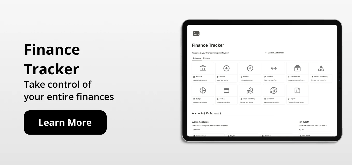 Notion Finance Tracker