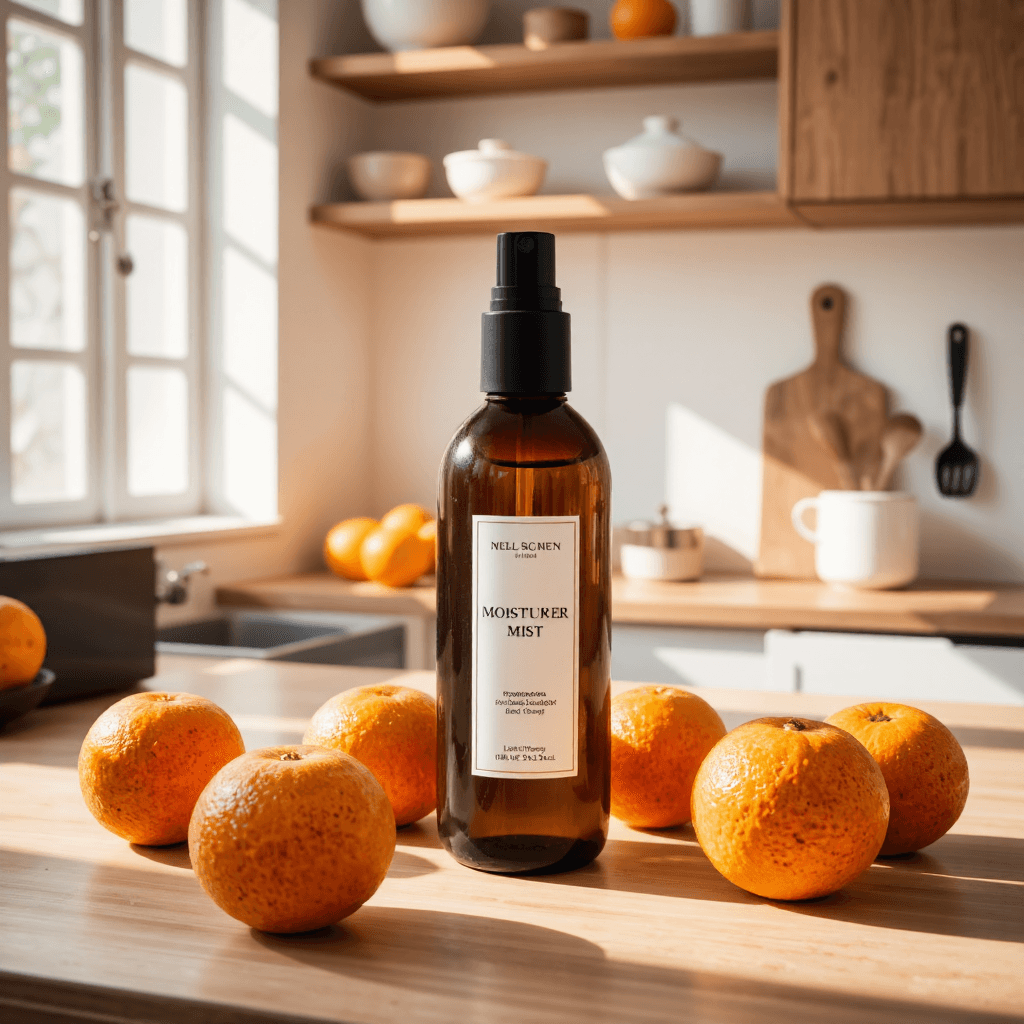 product photography of a bottle of moisturizer mist