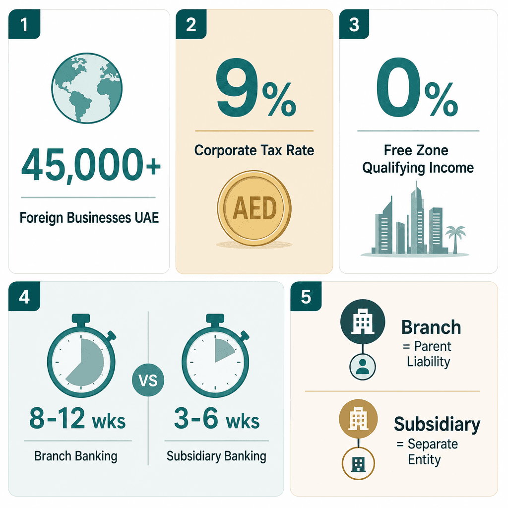 Infographic: Difference Between a Branch and a Subsidiary in the UAE