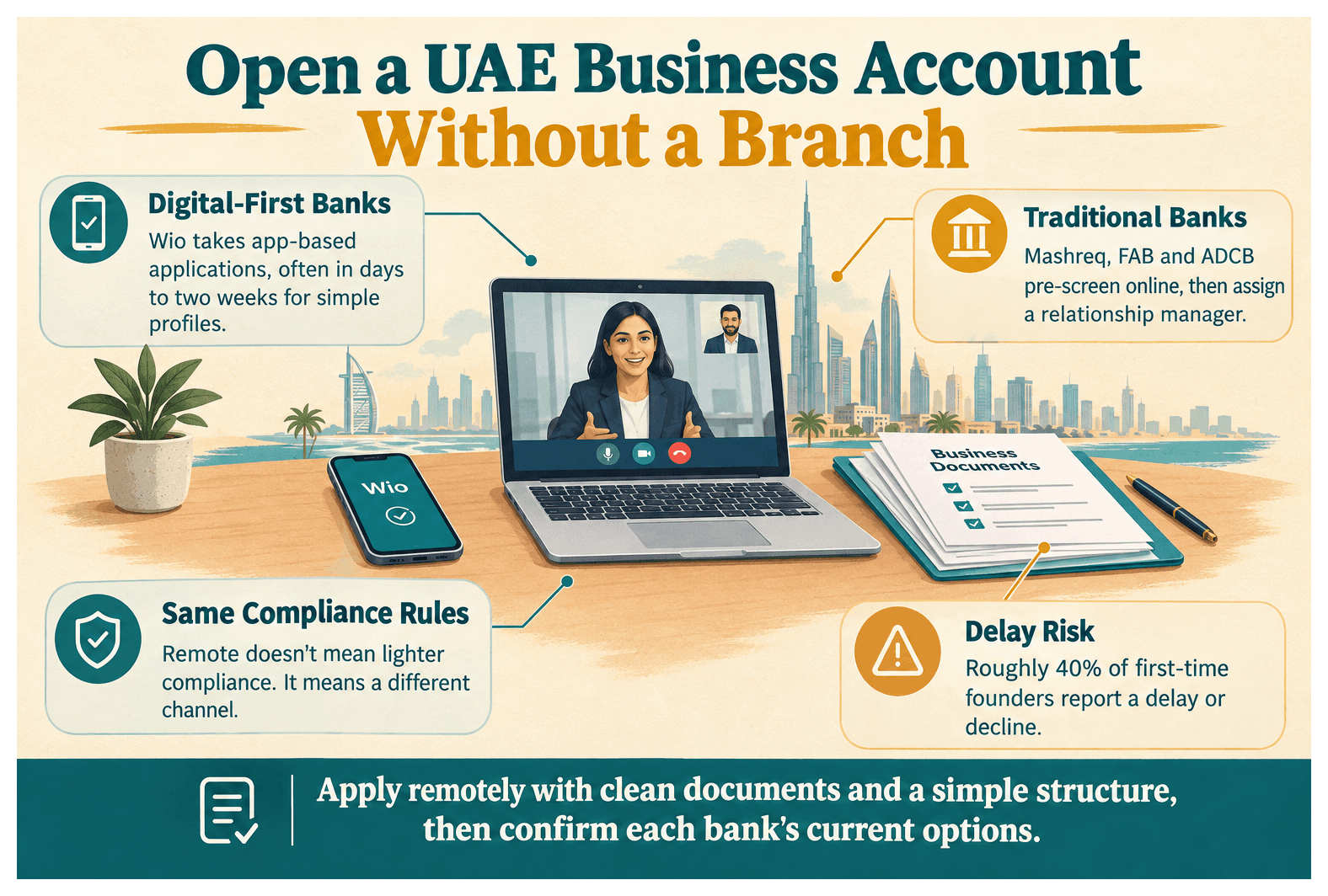 Infographic: Can You Open a UAE Business Account Without Visiting a Branch