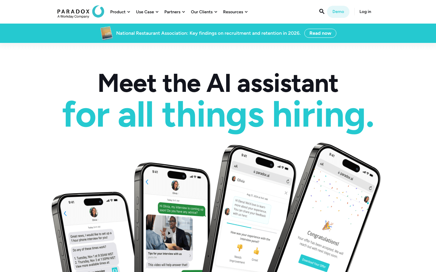 Paradox AI assistant for hiring