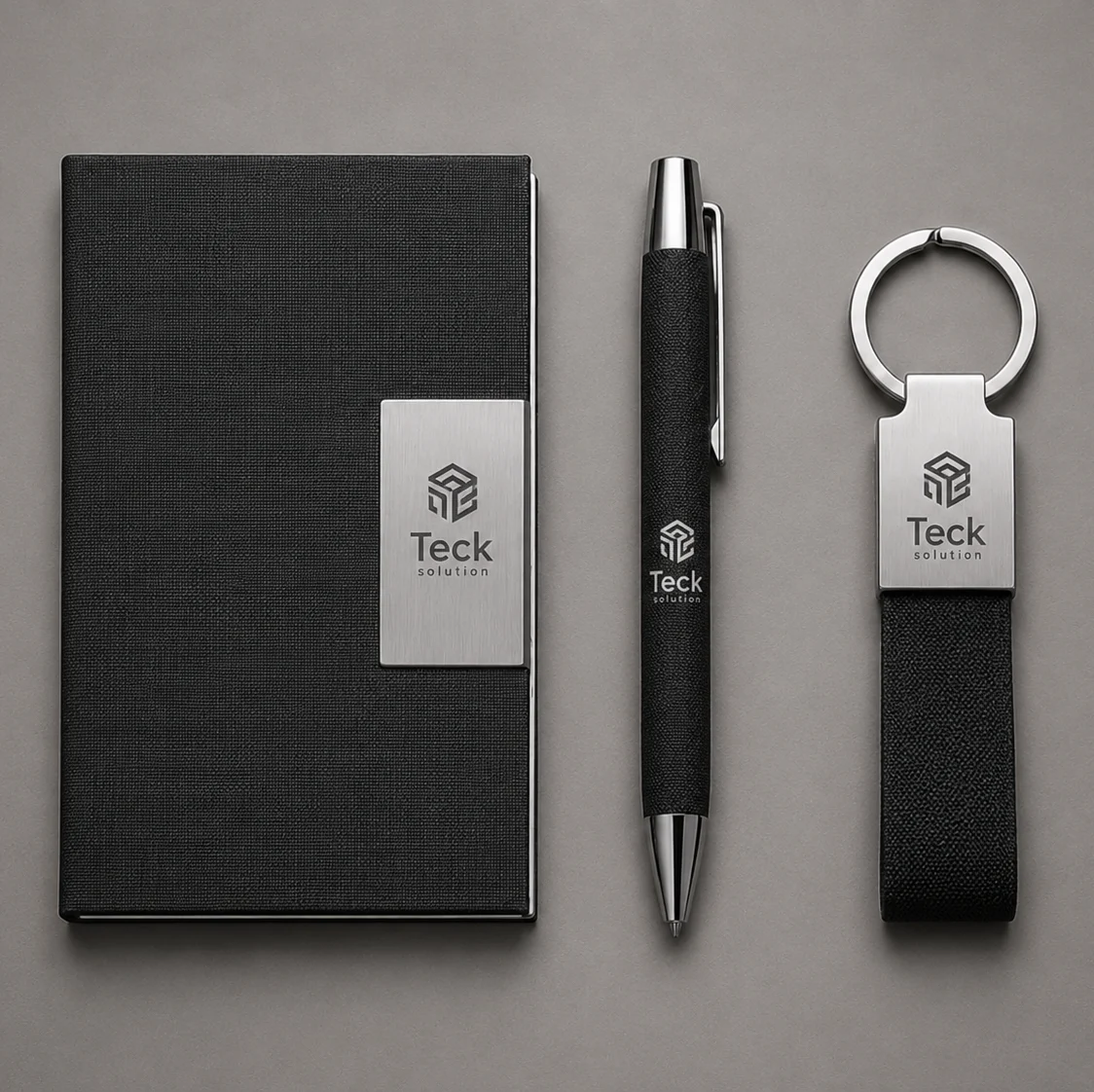Kit de oficina corporativo personalizado con altavoz, power bank, USB y bolígrafos de madera
