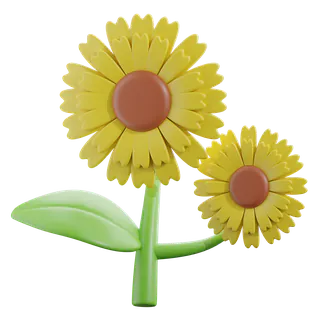 Free 3D sunflower icon