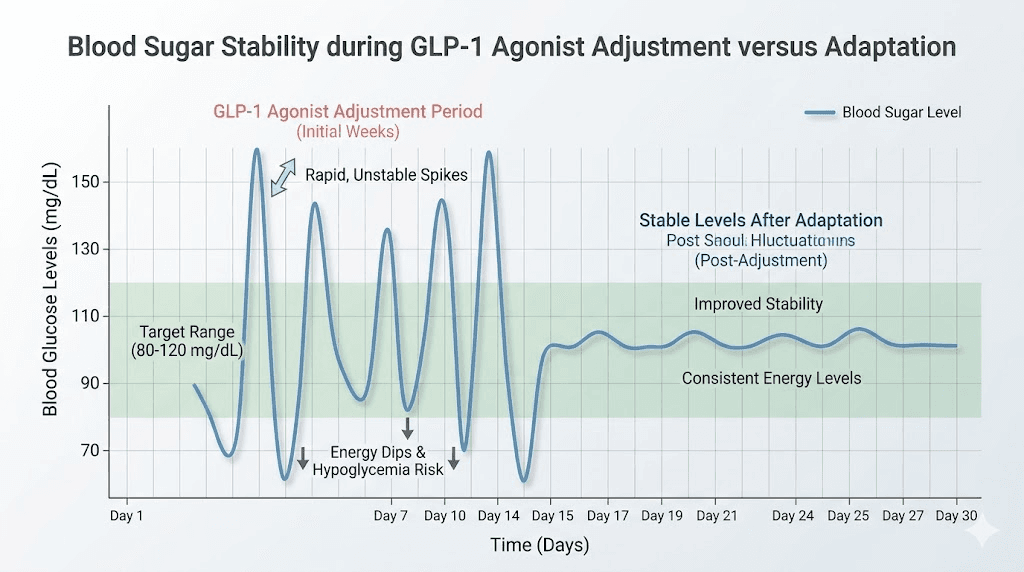 Retatrutide blood sugar and energy level changes during first month of treatment