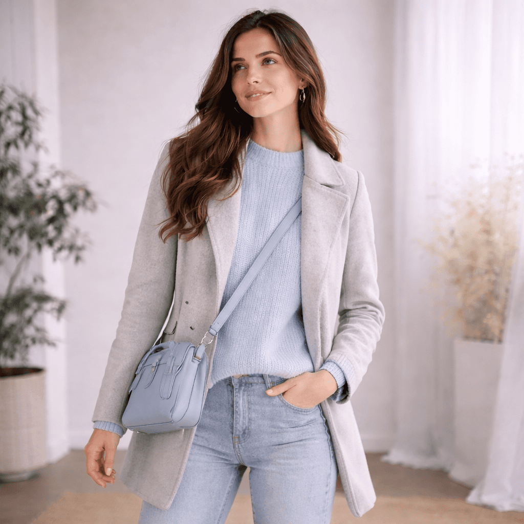 Beautiful lady with a ray of sunlight shining on her face