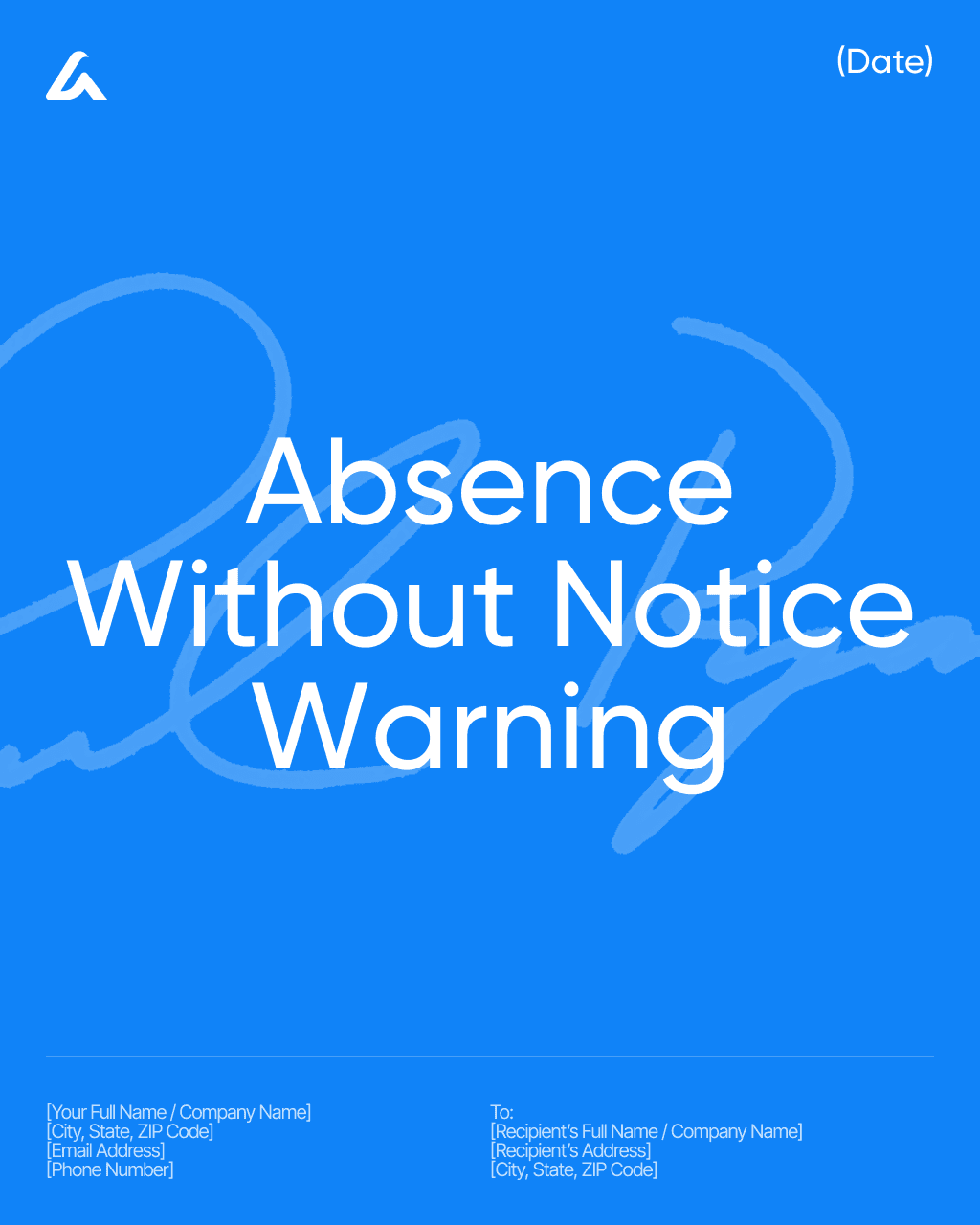Absence Without Notice Warning