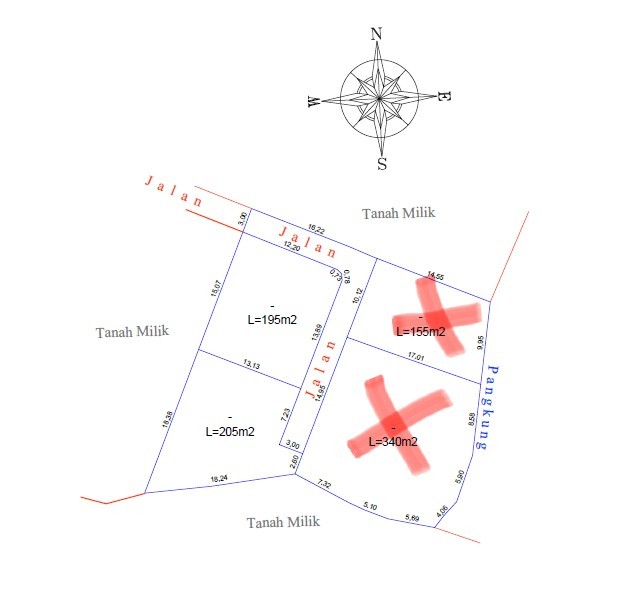 Land plots 195 m² and 200 m² in Balangan, Freehold