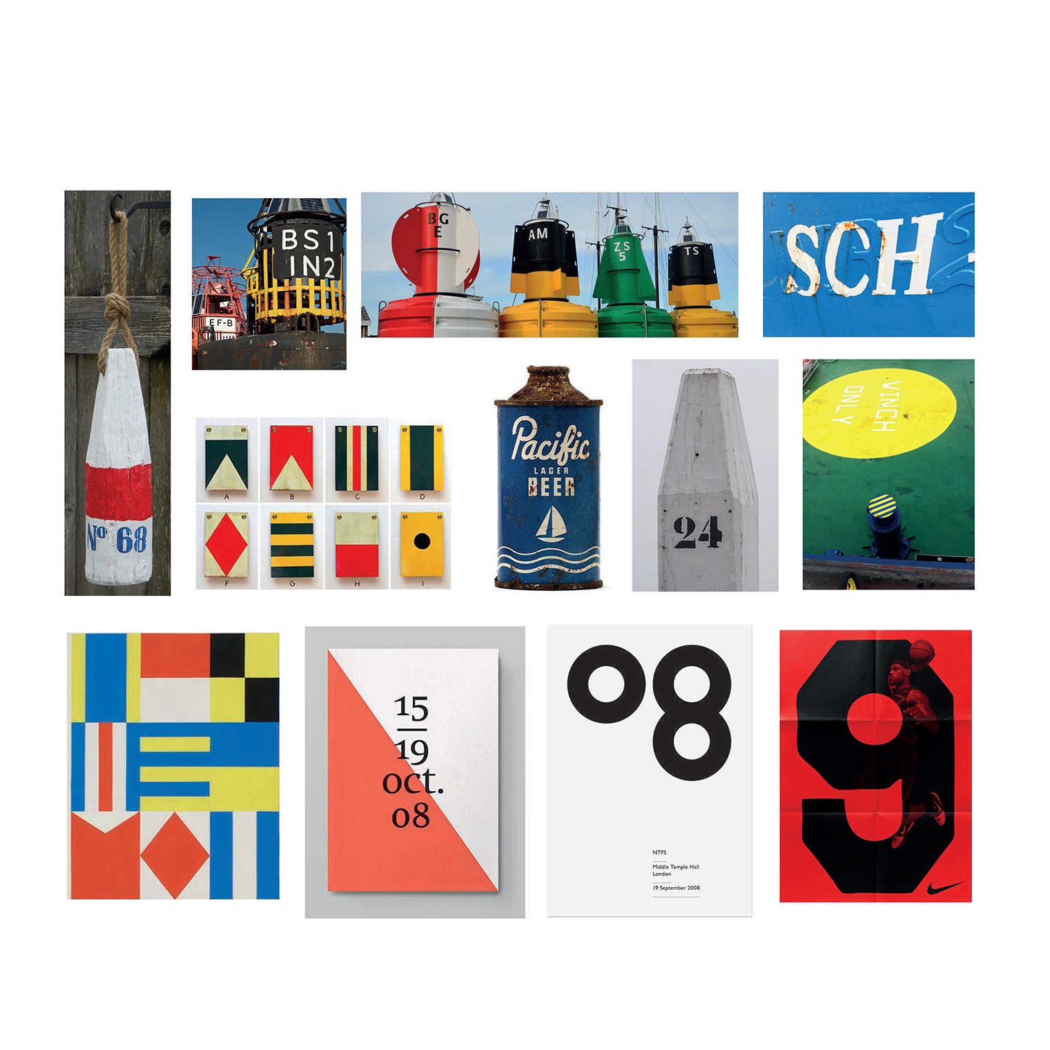 Graphics moodboard for identiy in interior and menu restaurant