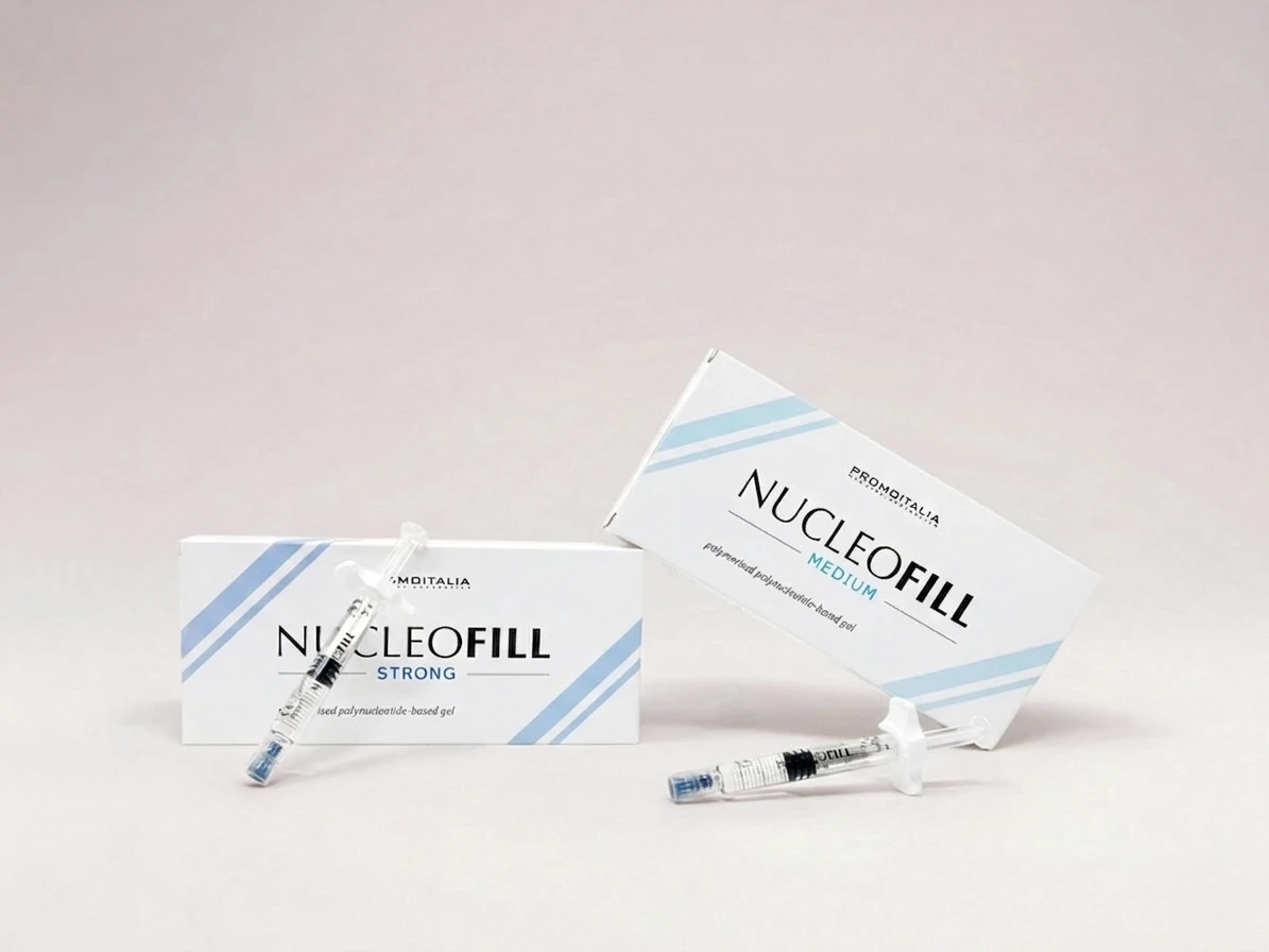 Polinukleotīdu injekcijas acu zonai ar Nucleofill Soft acu zonai