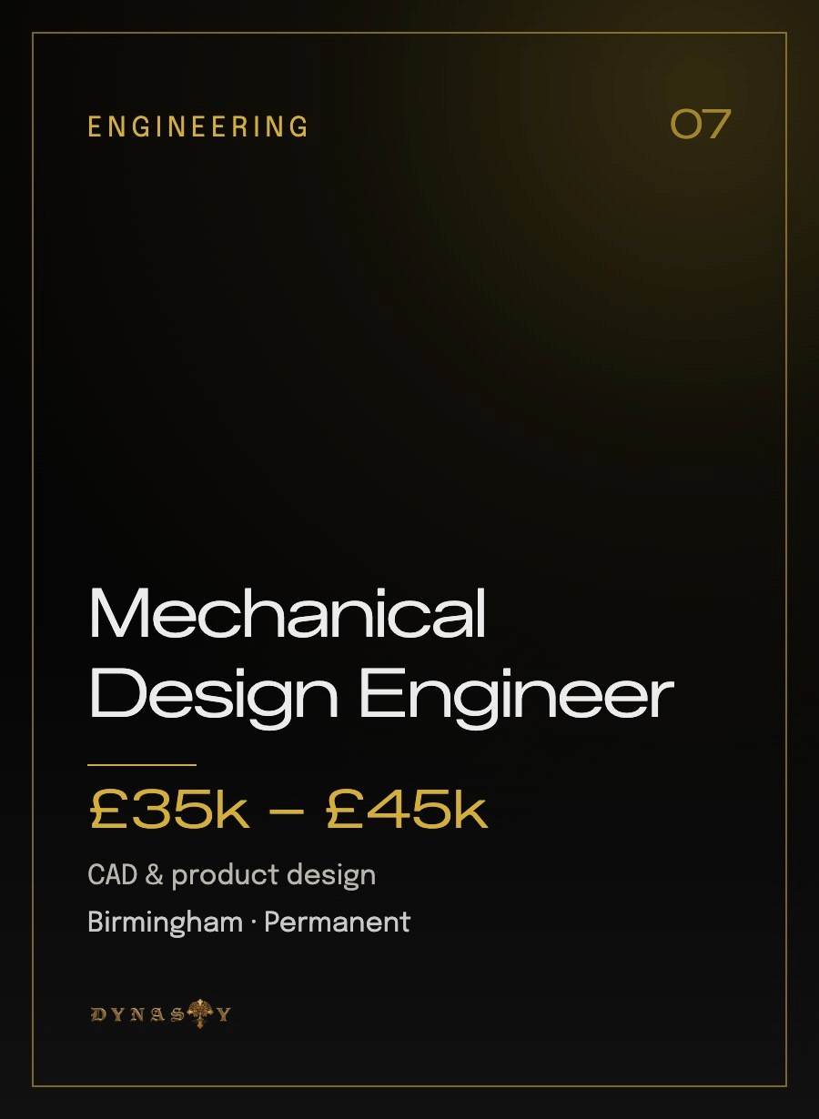 Mechanical Design Engineer, Birmingham, permanent, £35k to £45k