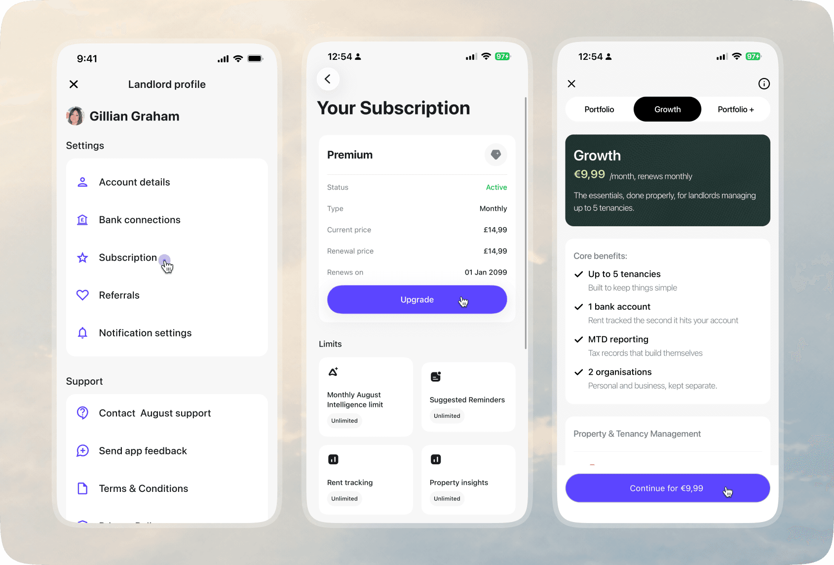 Subscriptions with August
