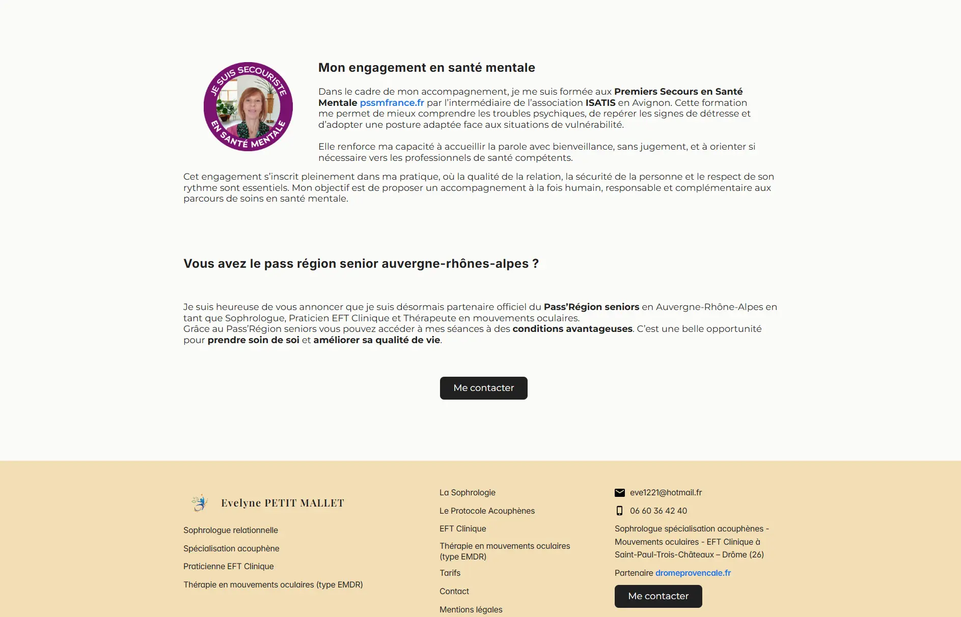 Image d'un site professionnel pour une thérapeute par charlotte lequesne