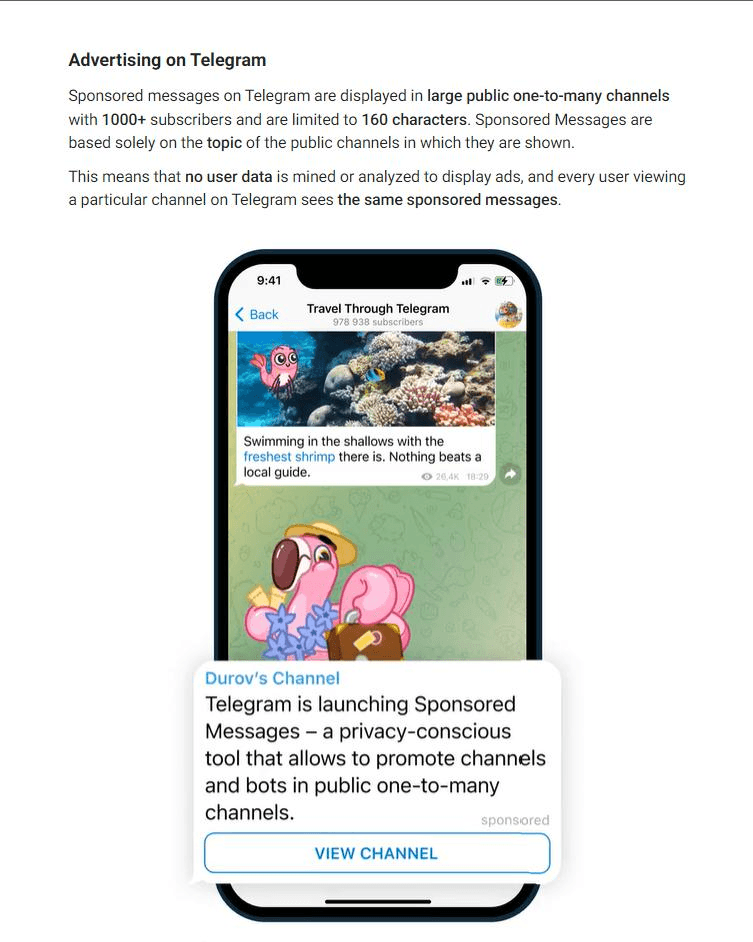 telegram advertising