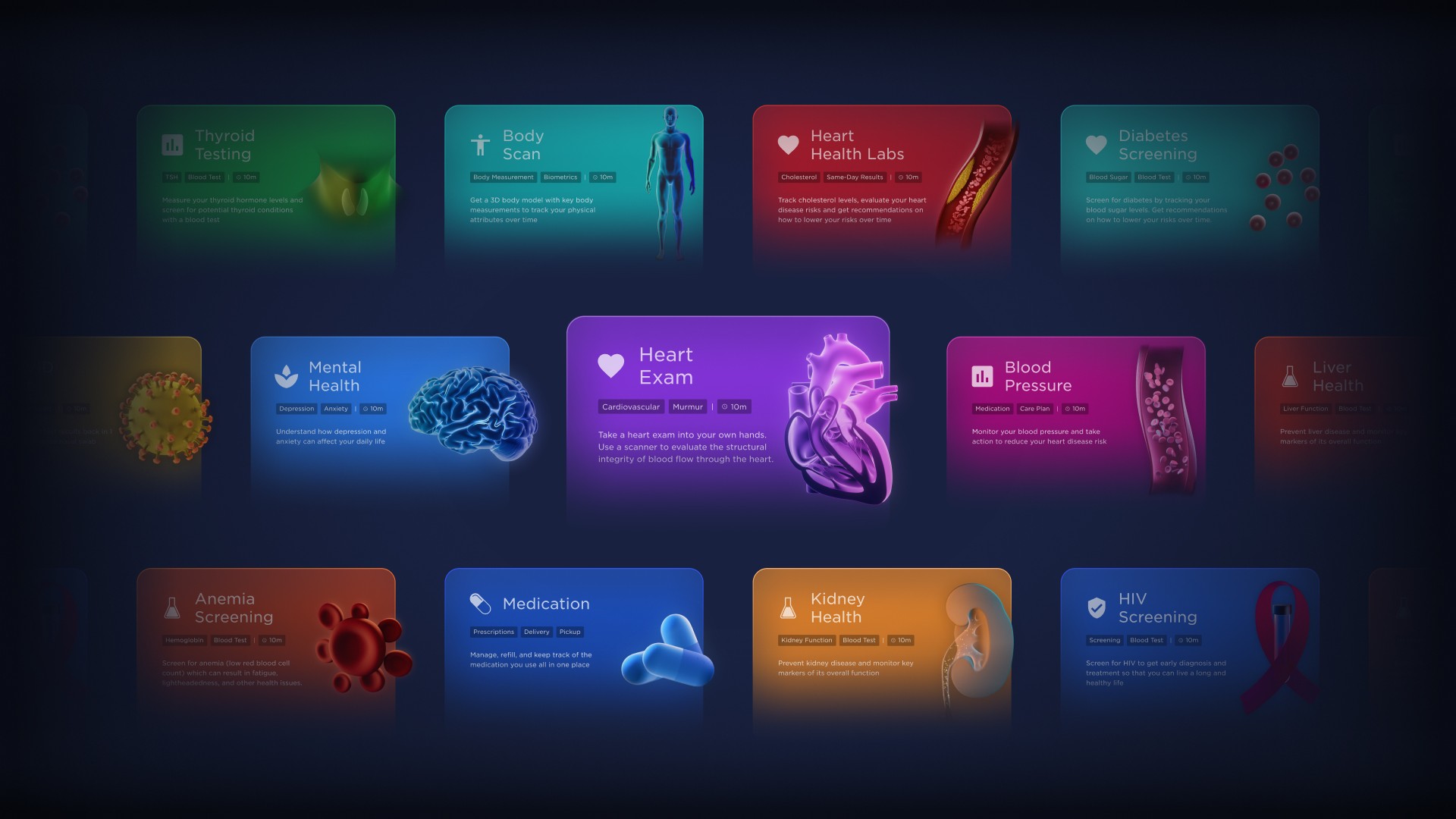 The top half of a screen of a mobile device