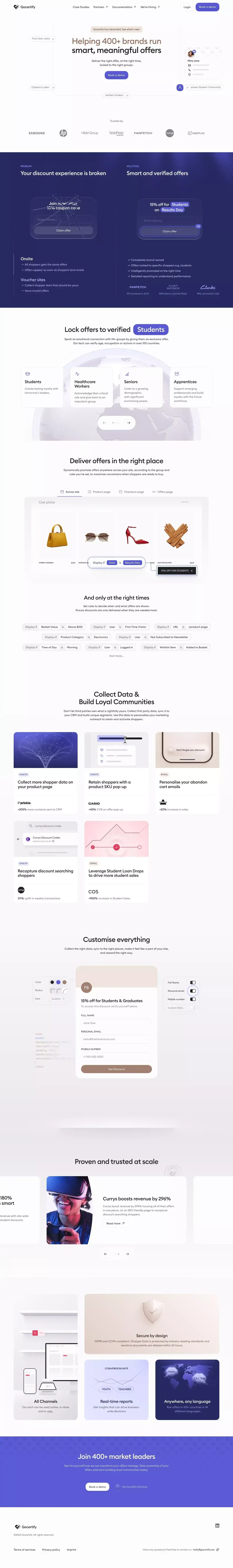 Gocertify ecommerce page screenshot showcasing Ecommerce and Marketing design