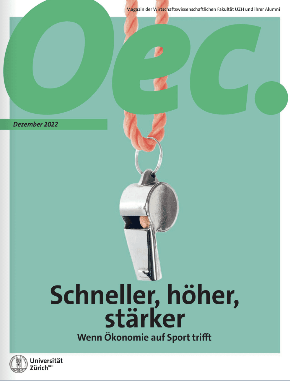 Magazin Cover von Oec.Magazin Universität Zürich, BWL Alumnis