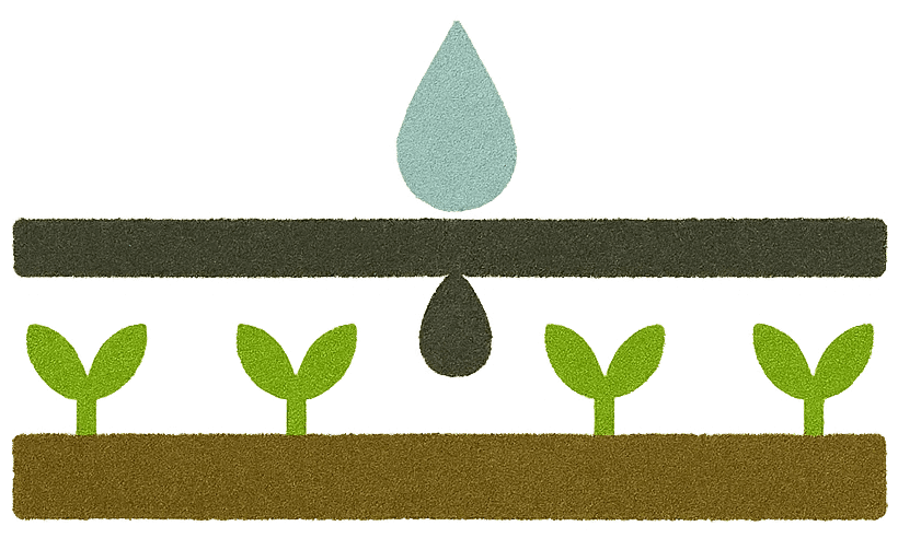Icon von einem Wassertropfen - Klares Wasser für die Bewässerung
