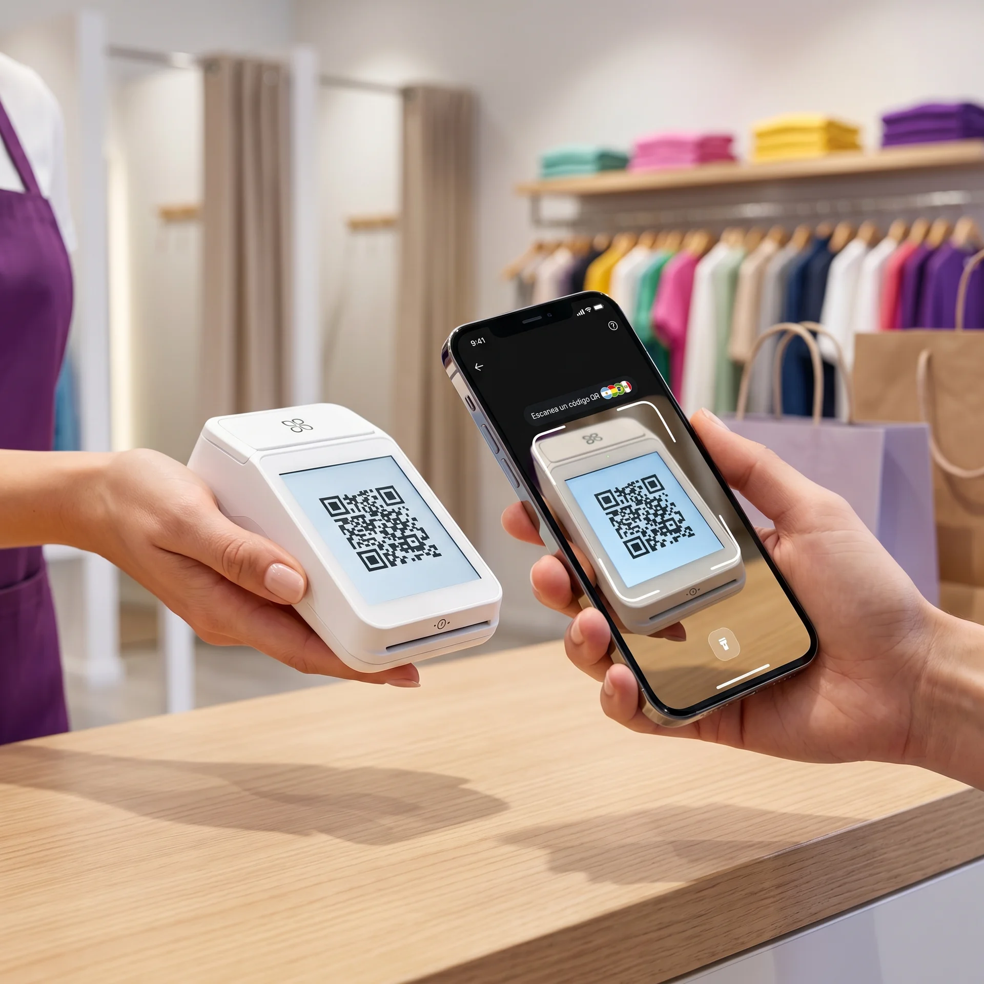 Pagando con el QR de Takenos