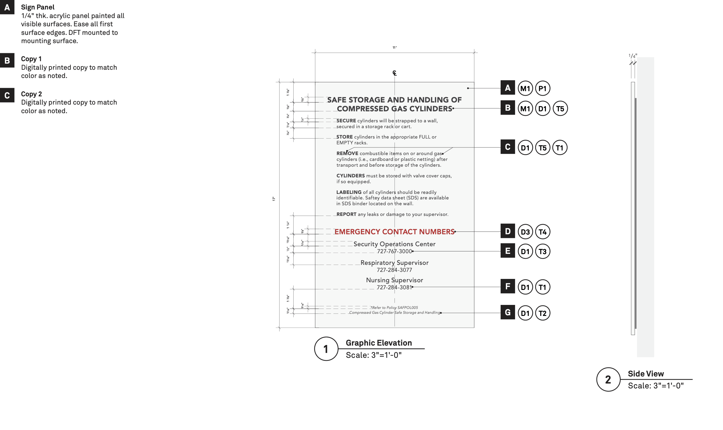 Informational Sign Drawing