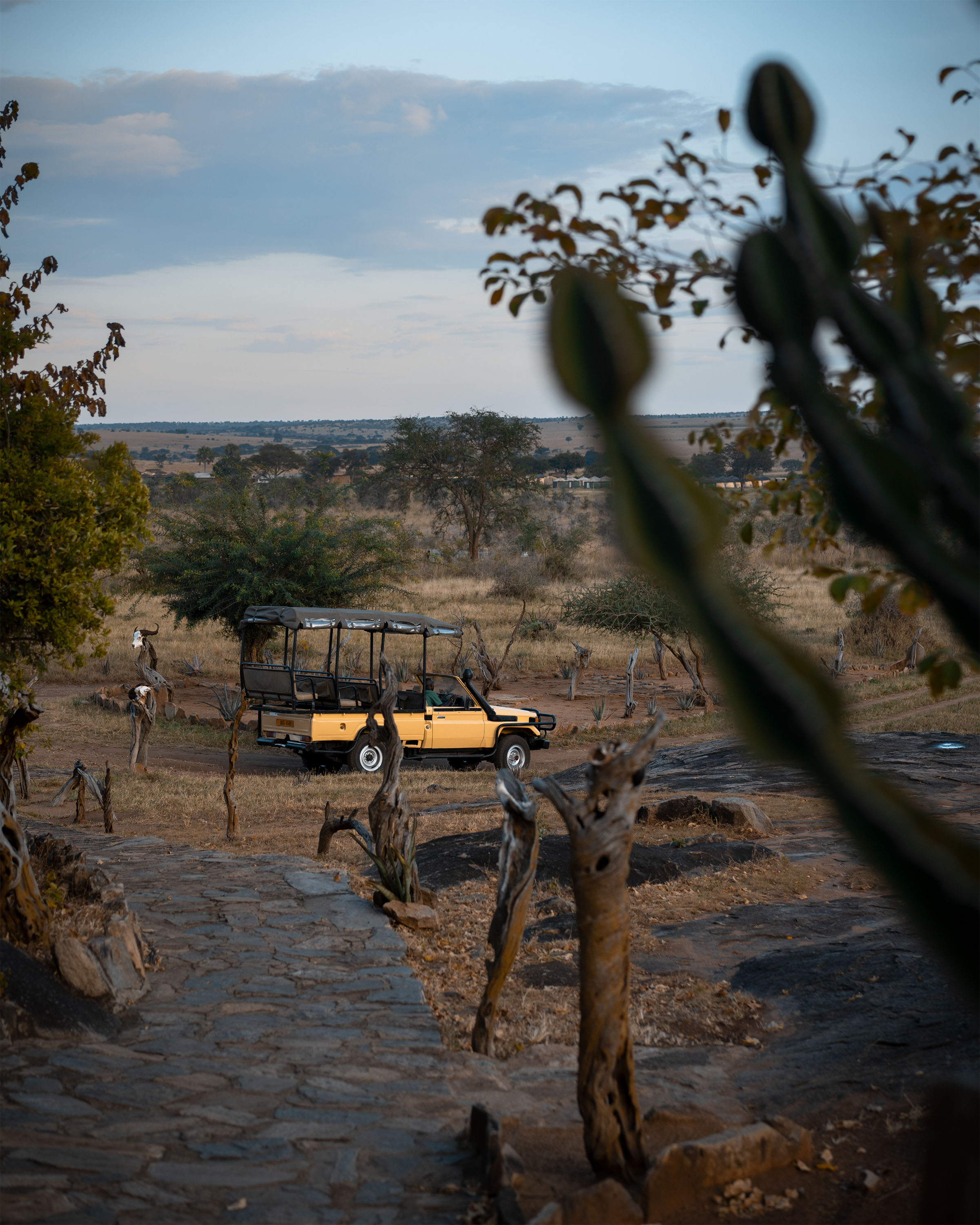 A tour guide at Apoka ready for a game drive