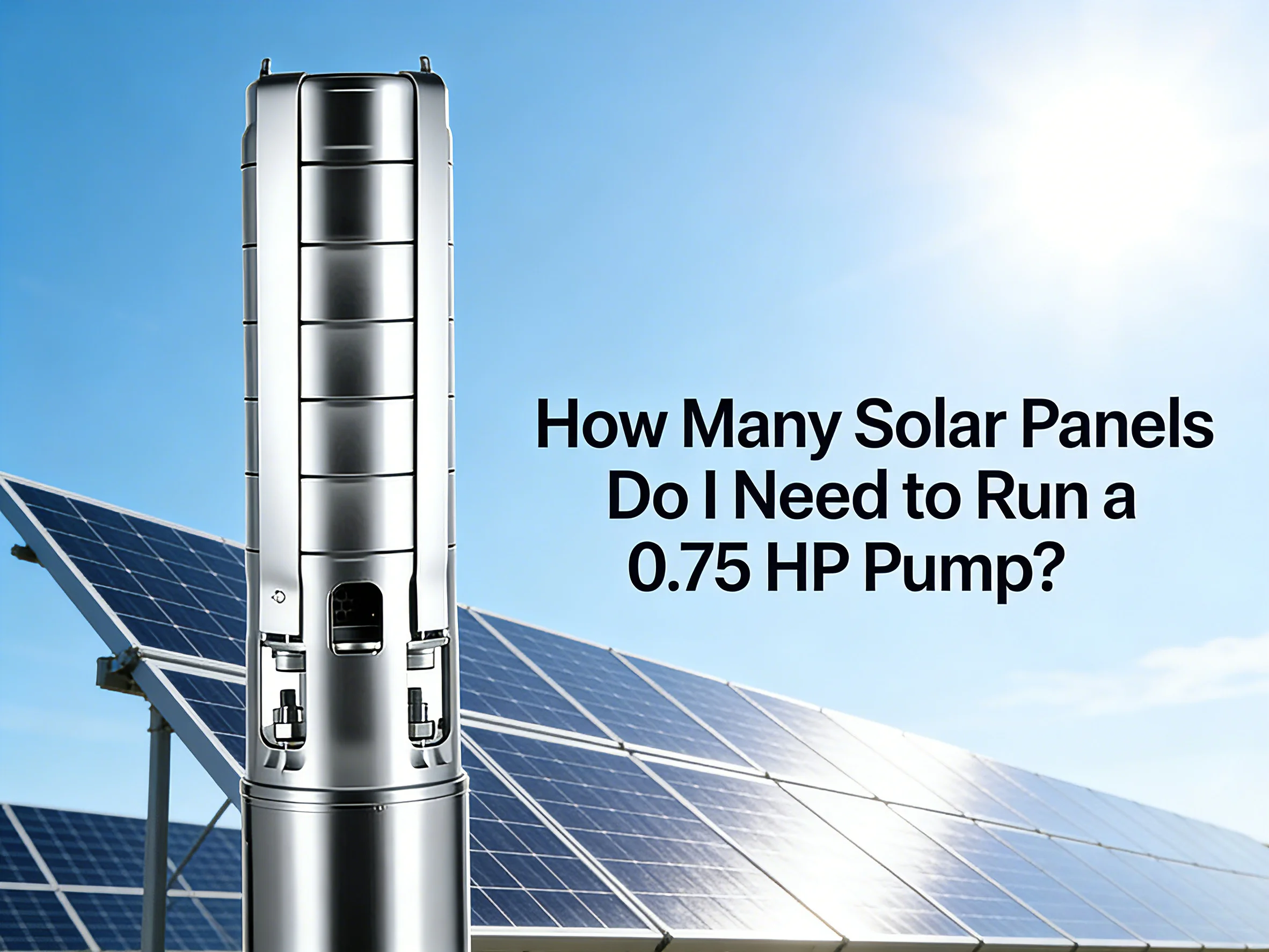 solar panels for 0.75HP water pumps