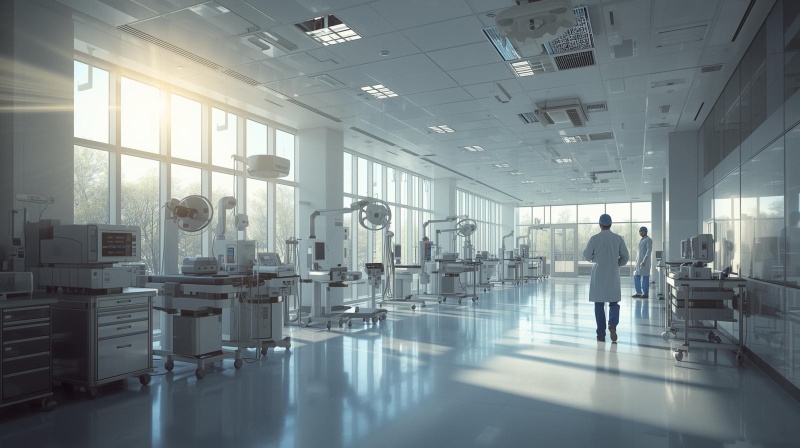 Interior view of a contemporary healthcare center featuring organized medical spaces and professional staff.