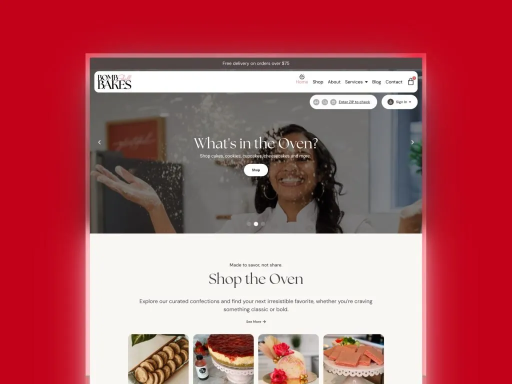 Bombshell Bakes website redesign by HICO Solutions