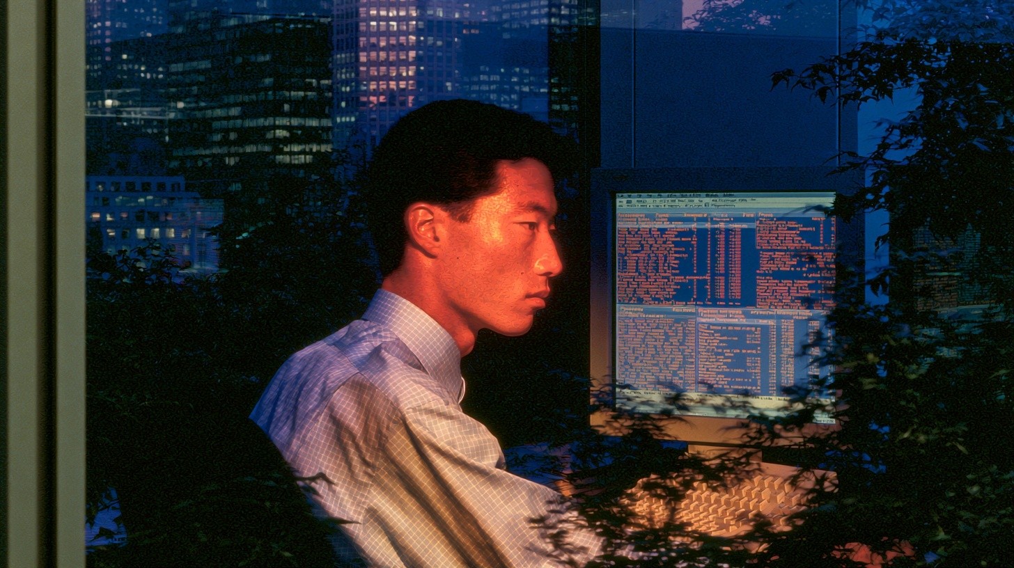 A treasury operations analyst watches incoming payments automatically match to outstanding invoices and customer accounts on a finance workstation