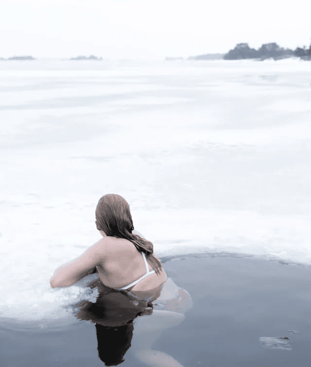 Woman in the Cold Plunge 