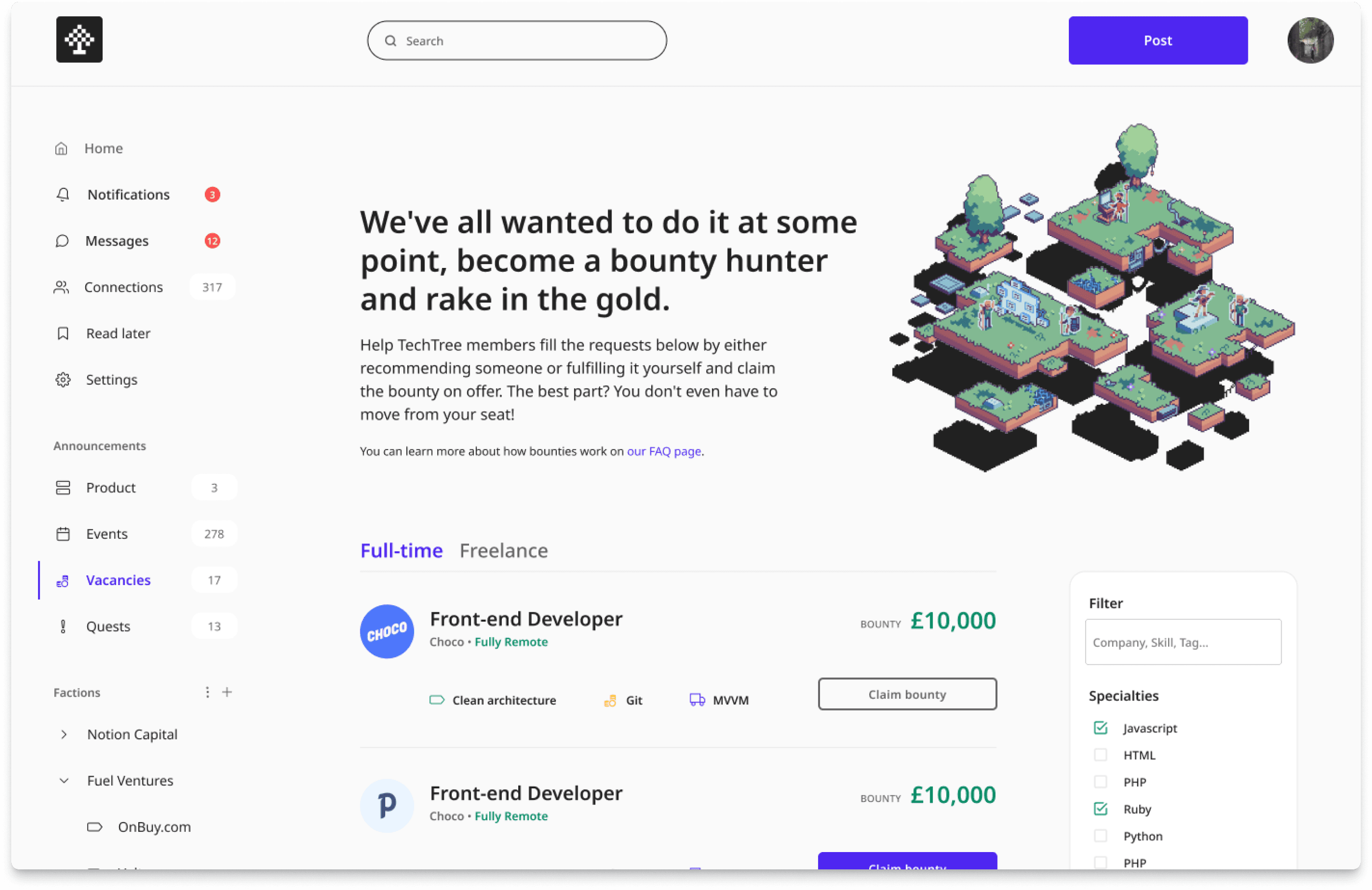 TechTree Bounty Board