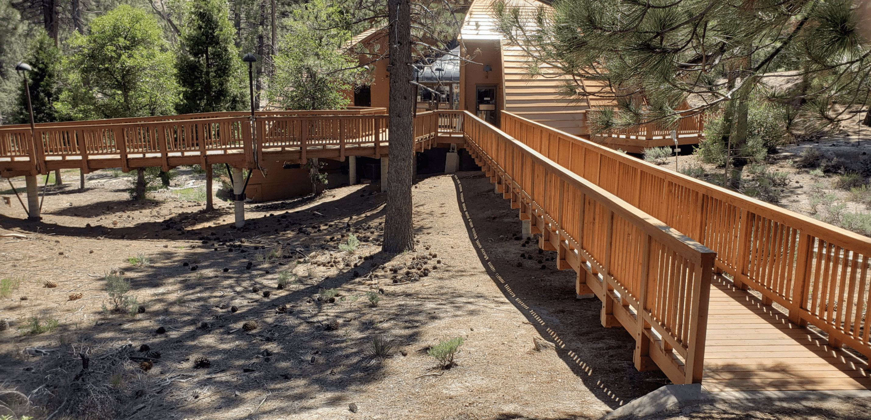 Boardwalks to visitor center